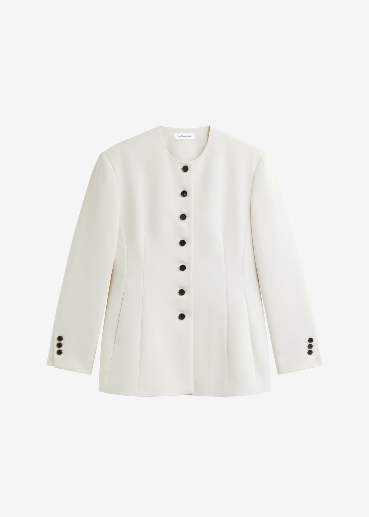 Chesnay Collarless Blazer - Cream – view 7 of 7