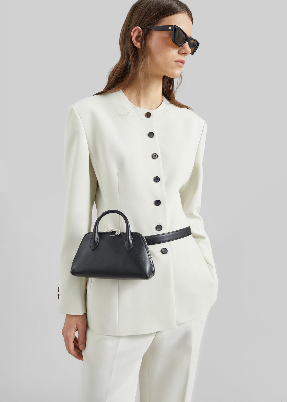 Chesnay Collarless Blazer - Cream – view 1 of 7