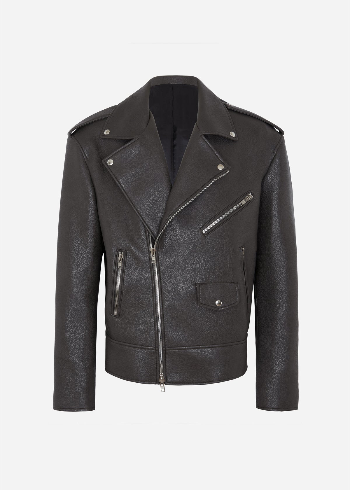 Chicago Oversized Biker Jacket - Charcoal – view 11 of 11