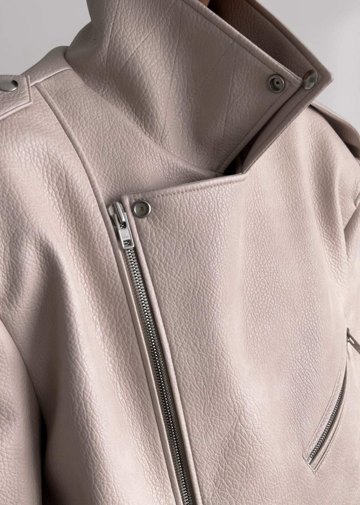 Chicago Oversized Perfecto Jacket - Cream – view 9 of 14