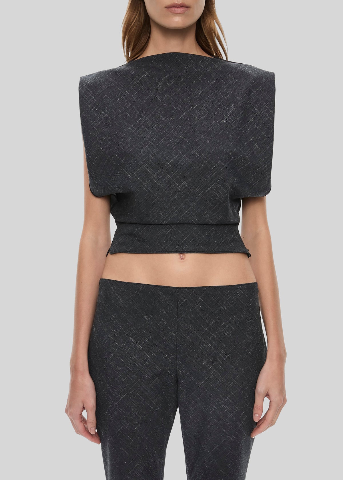 Christopher Esber Banyan Bias Top - Tropical Charcoal Marle – view 4 of 6