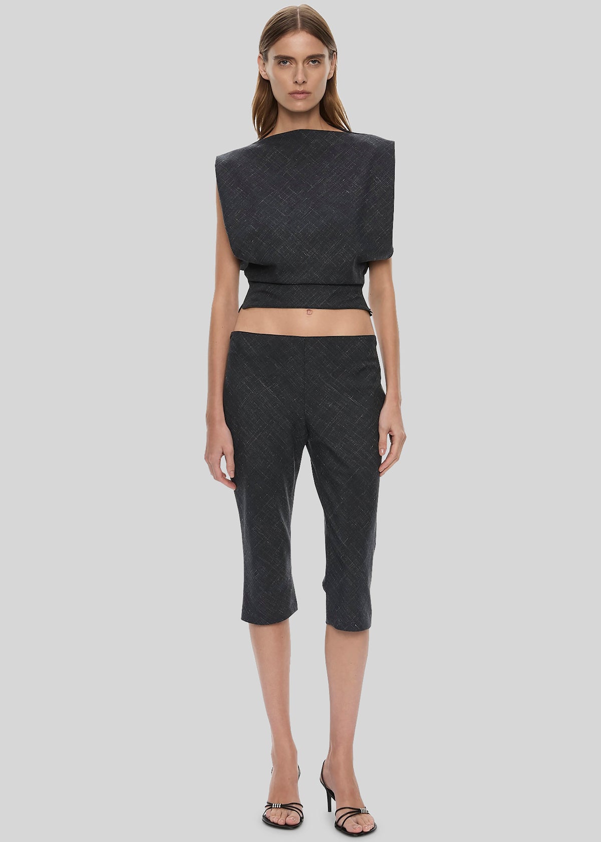 Christopher Esber Banyan Capri Pants - Tropical Charcoal Marle – view 2 of 5