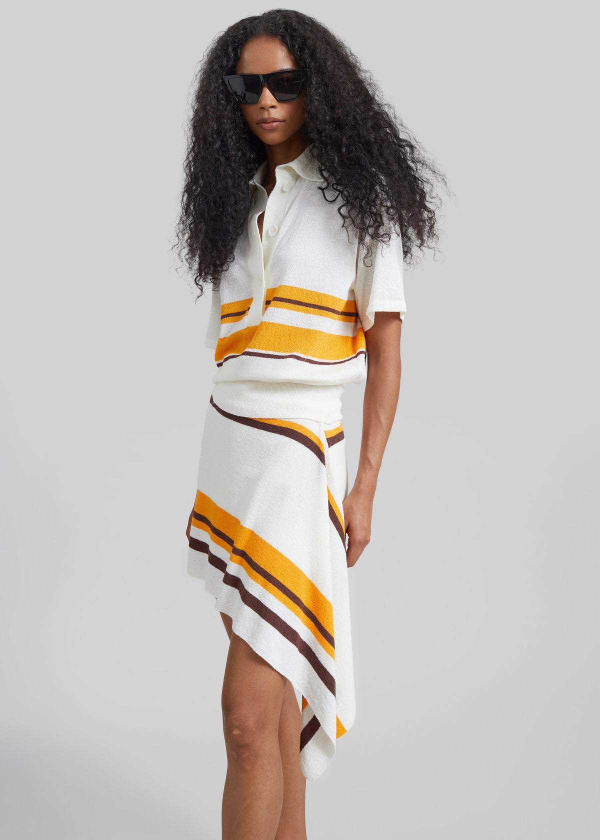 Christopher Esber Stripe Knit Clean Polo - Solaris Stripe – view 7 of 8