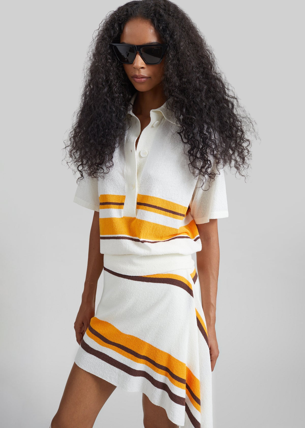 Christopher Esber Stripe Knit Clean Polo - Solaris Stripe – view 2 of 8