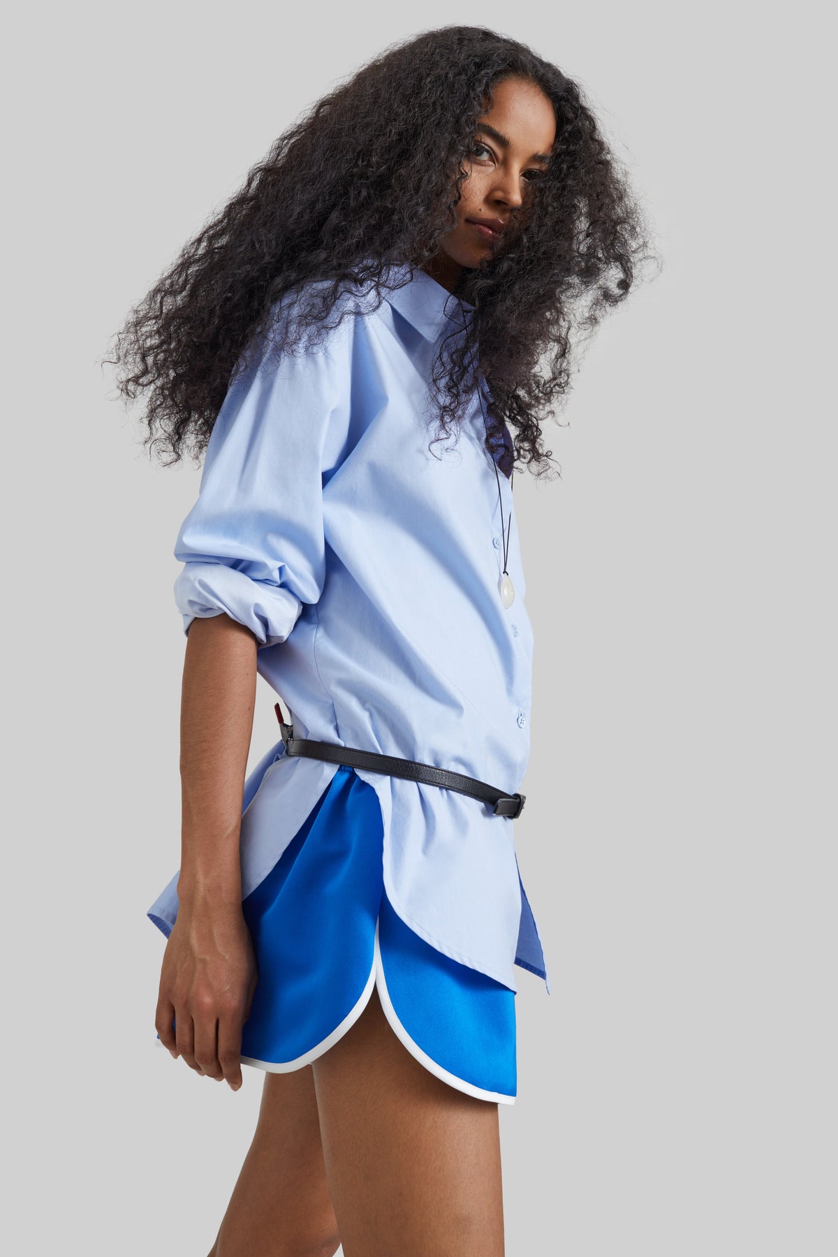 Cielo Satin Mini Boxer Shorts - Blue – view 4 of 10