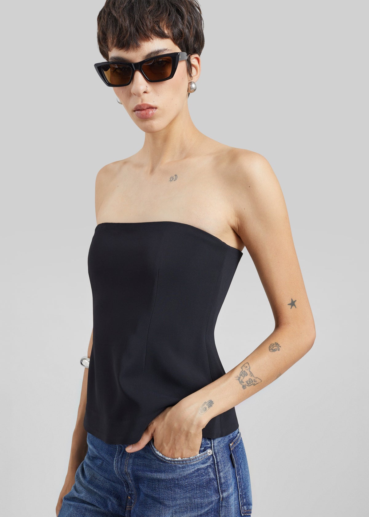 CO Bustier Top - Black – view 2 of 5