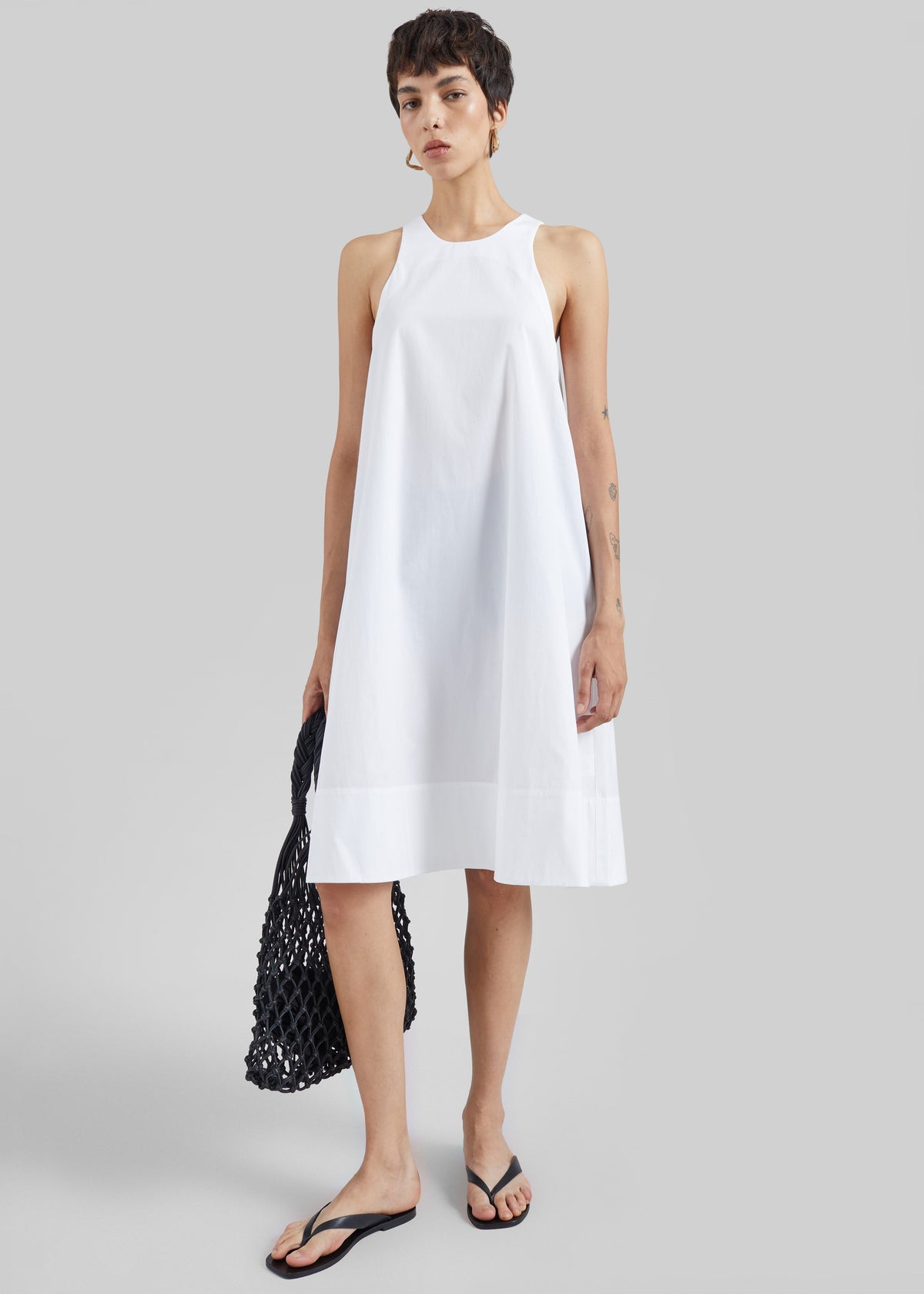 CO Crewneck A-line Dress - White – view 1 of 6