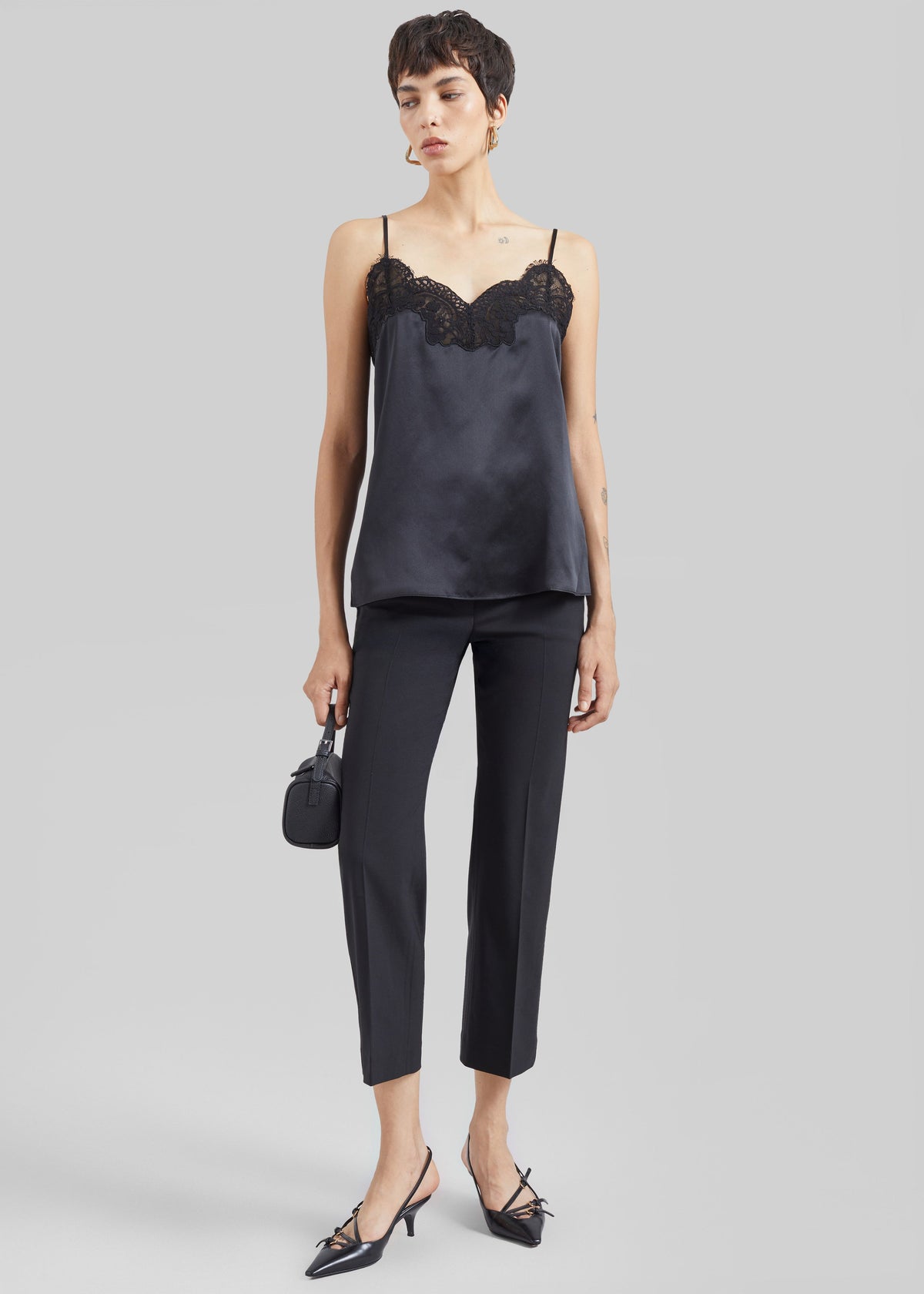 CO Cropped Flared Pants - Black – view 1 of 8