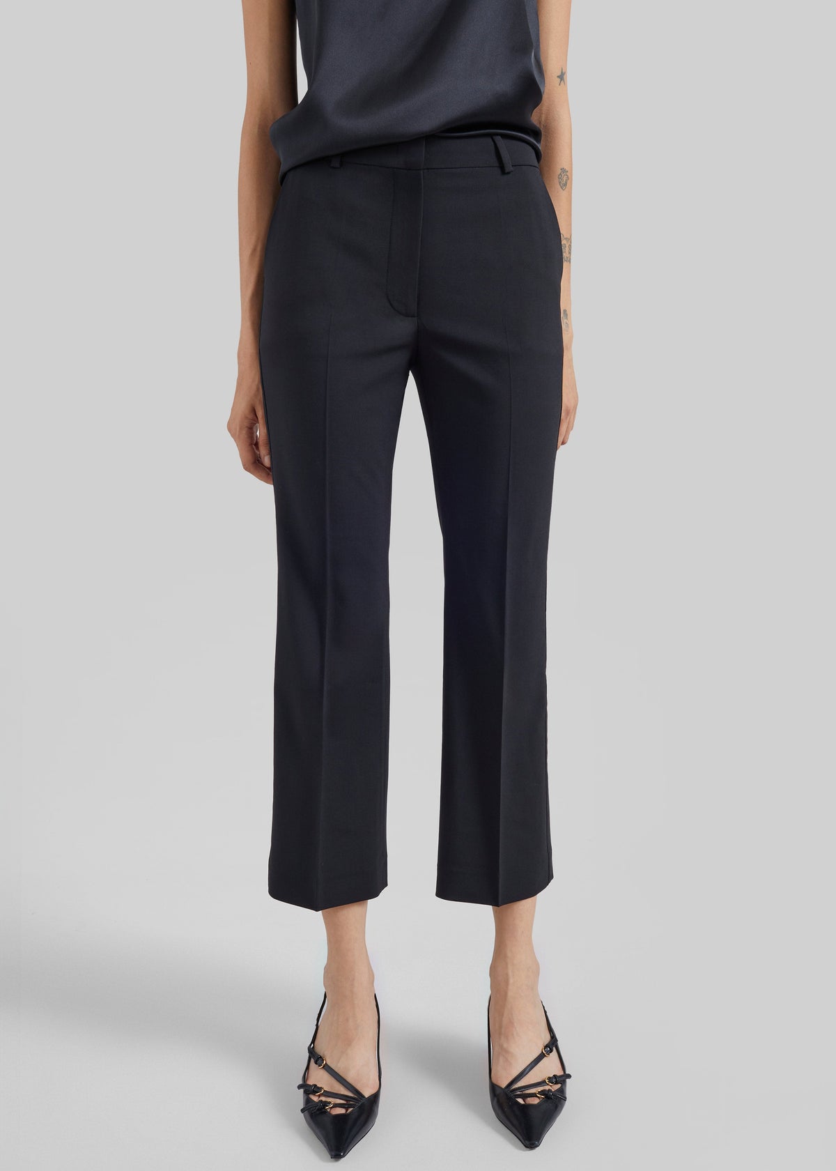 CO Cropped Flared Pants - Black – view 2 of 8