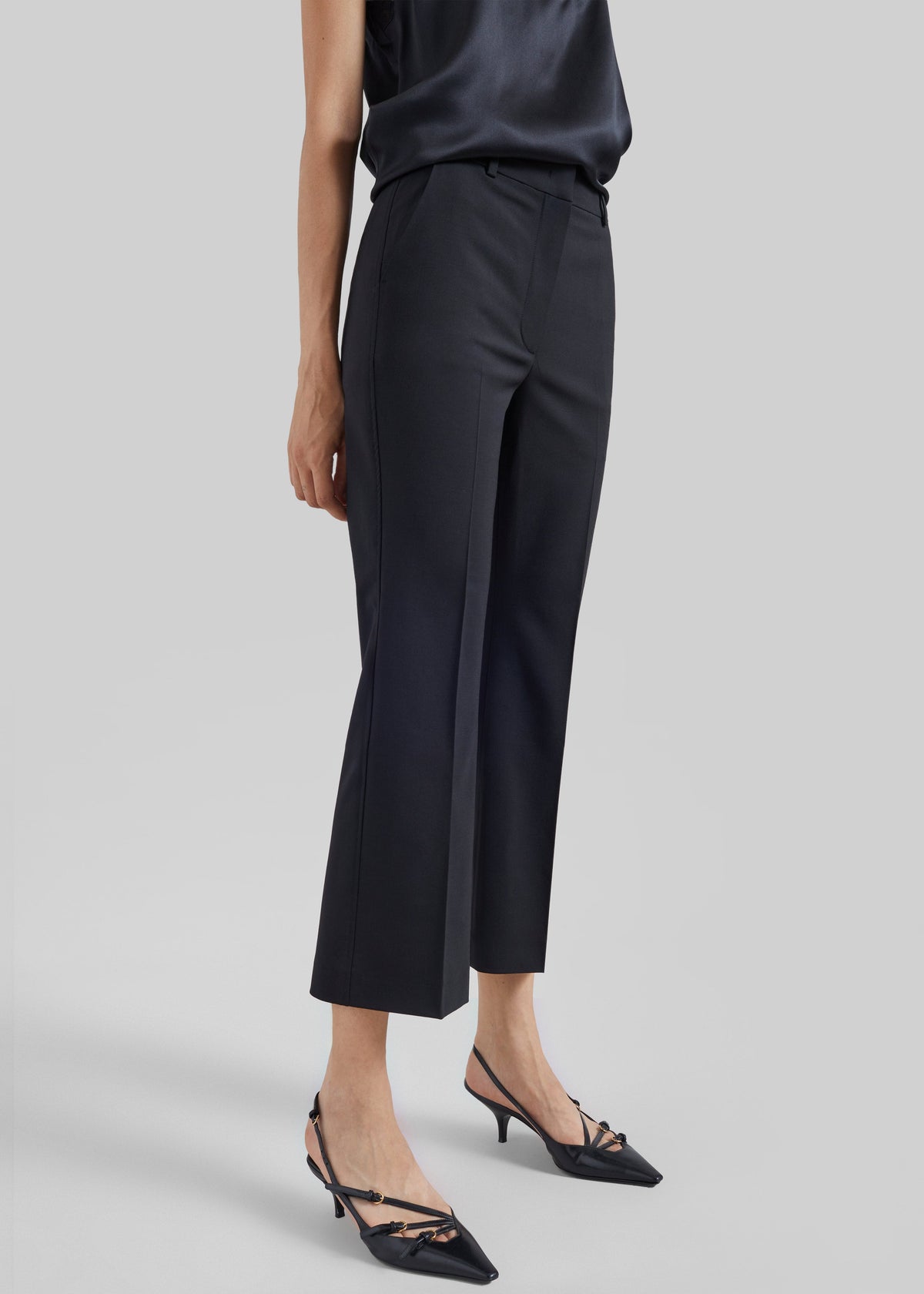 CO Cropped Flared Pants - Black – view 5 of 8
