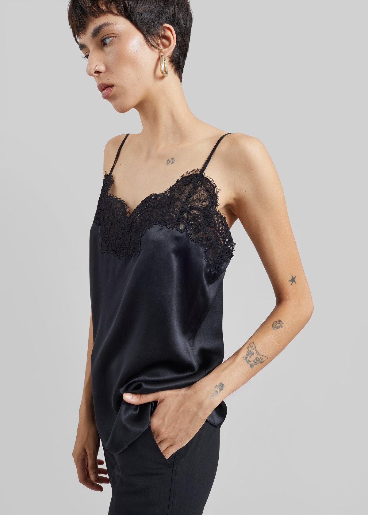 CO Lace Silk Camisole - Black – view 1 of 1