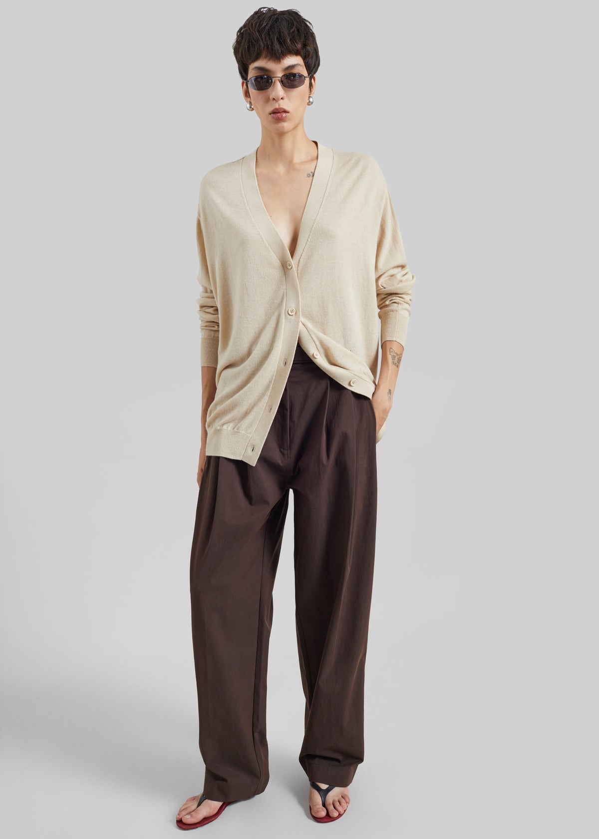 CO Pleated Pants - Chocolate – view 1 of 6