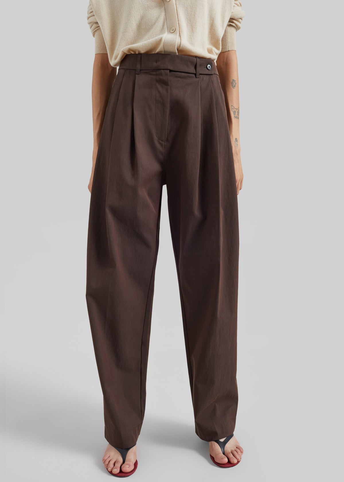 CO Pleated Pants - Chocolate – view 2 of 6