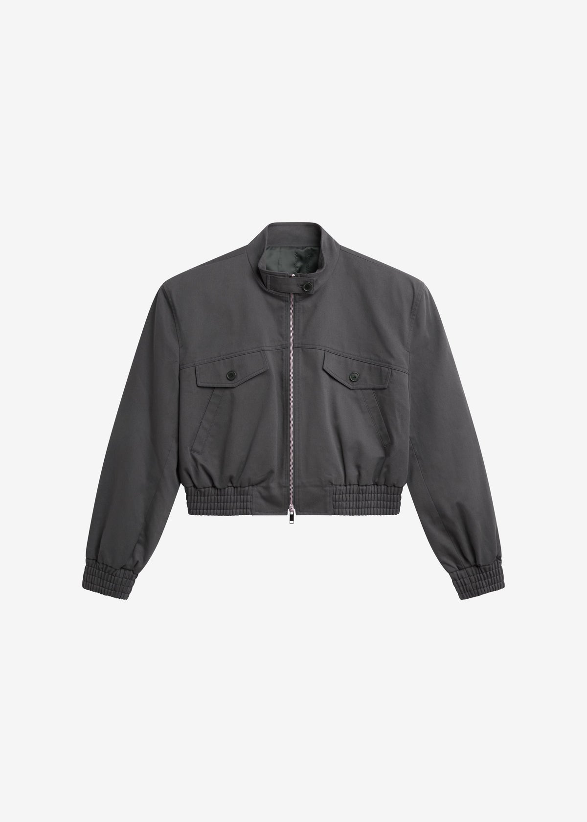 Cobain Padded Cropped Bomber - Charcoal – view 10 of 10