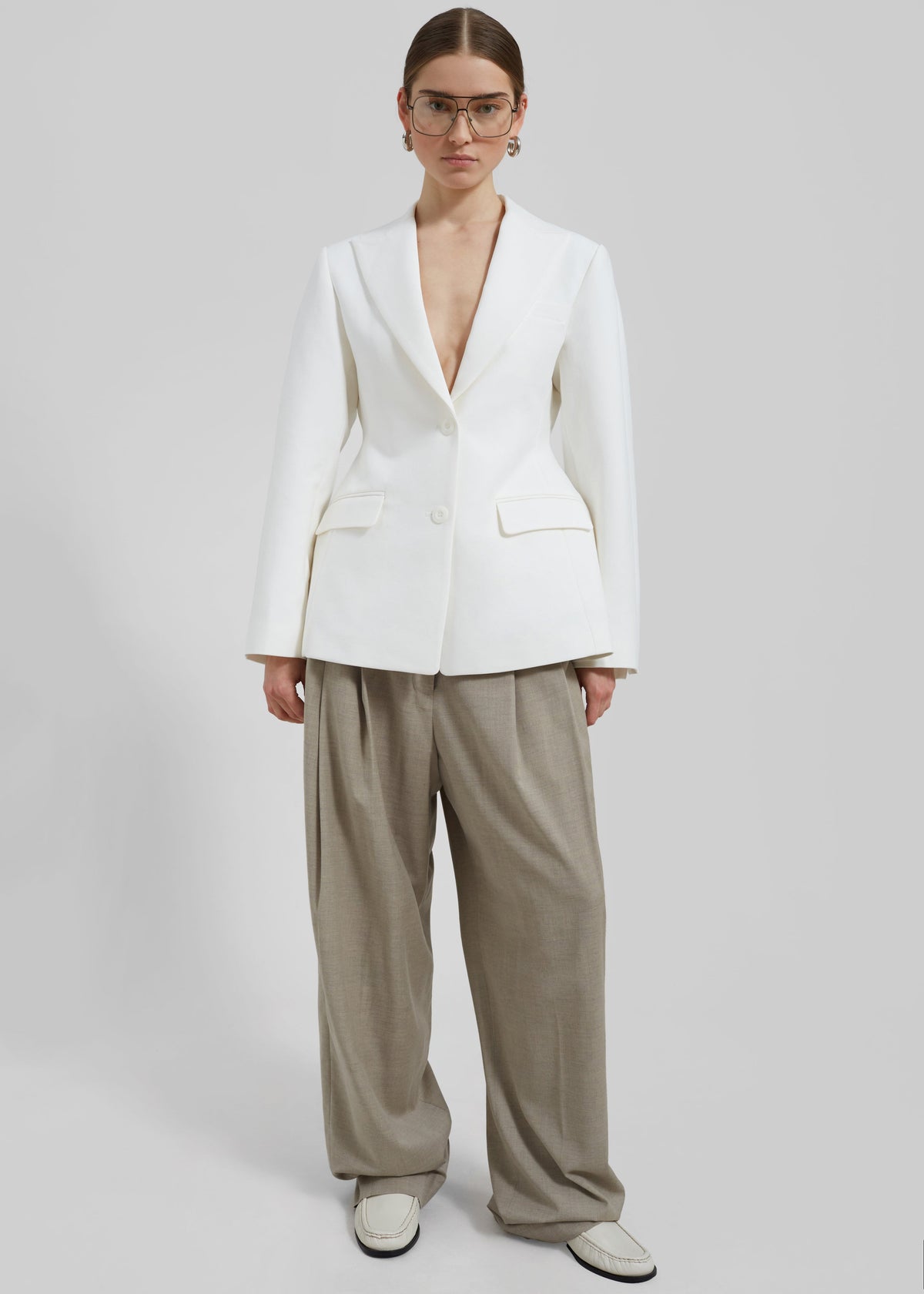 Colette Hourglass Blazer - White – view 4 of 7