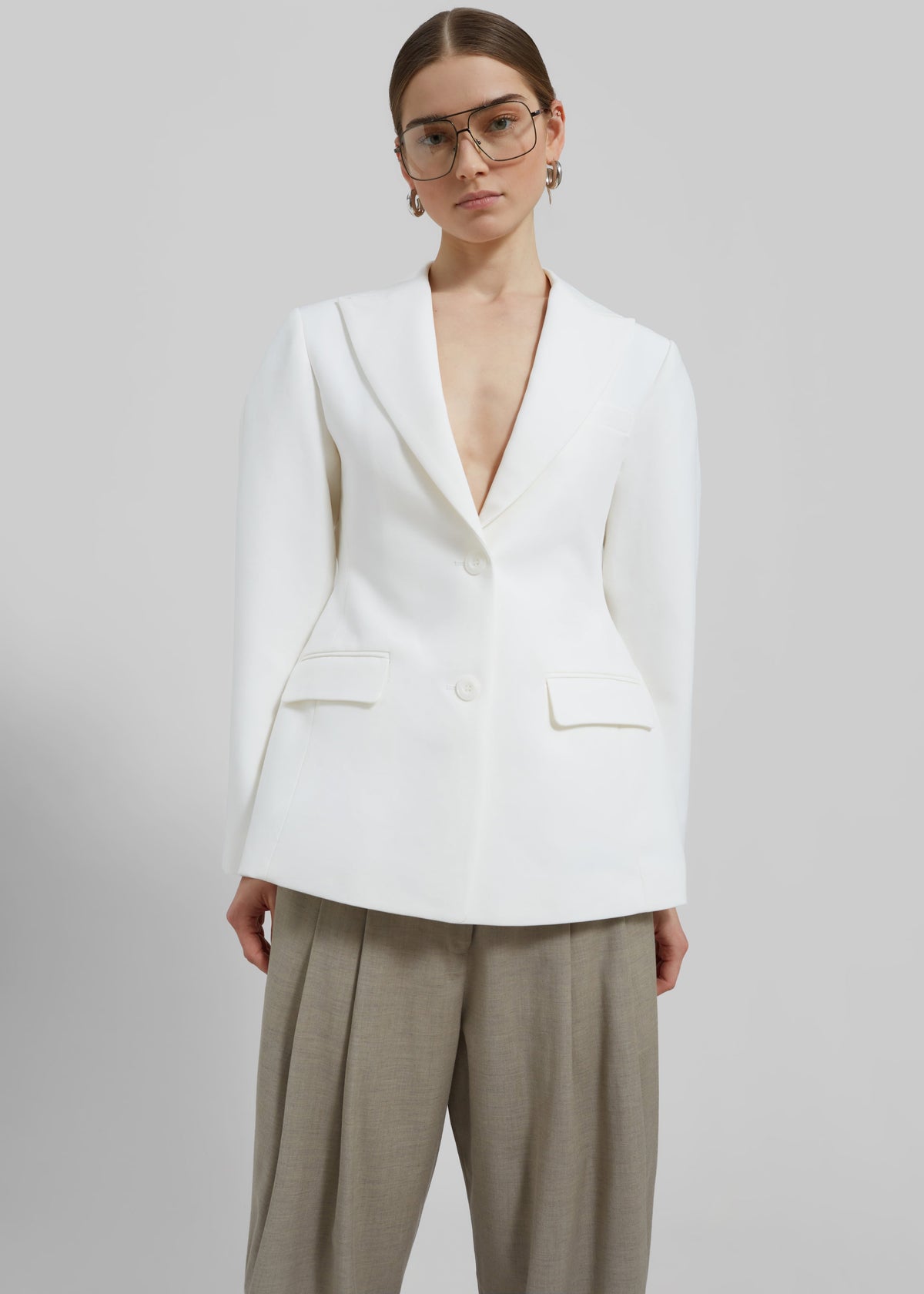 Colette Hourglass Blazer - White – view 1 of 7