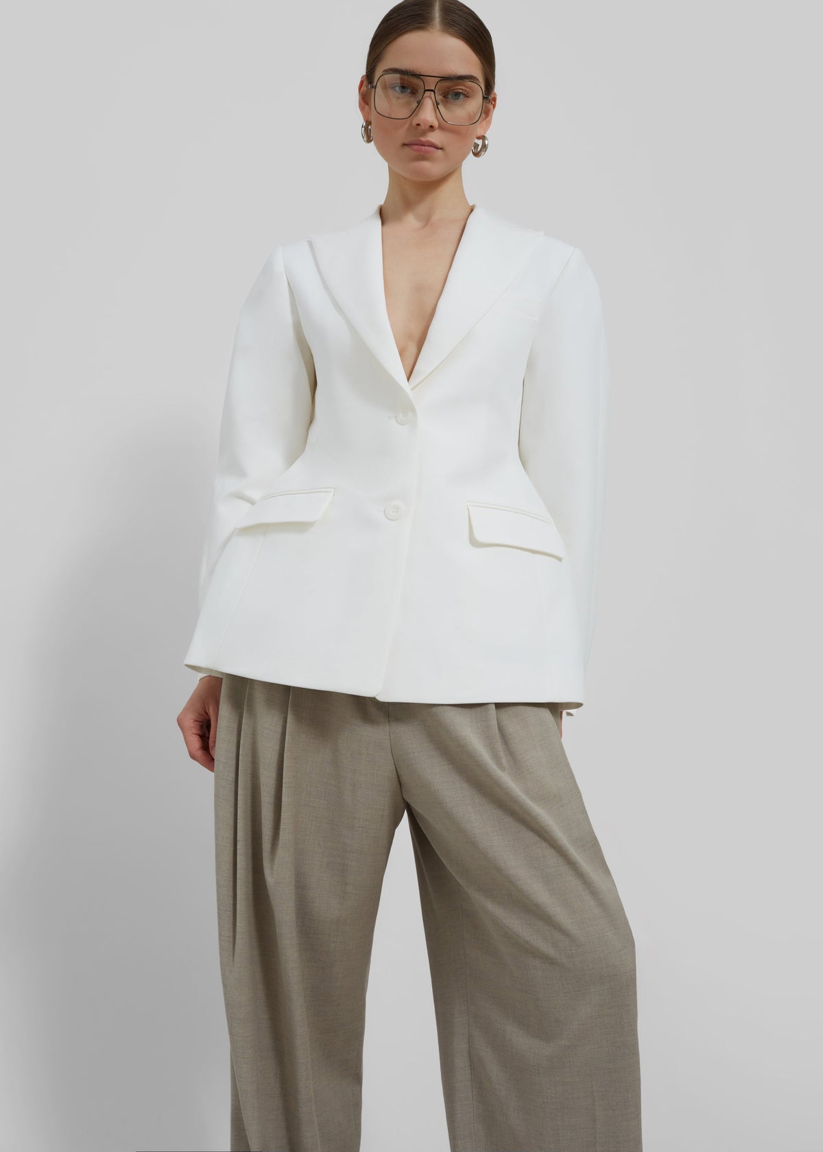 Colette Hourglass Blazer - White – view 3 of 7