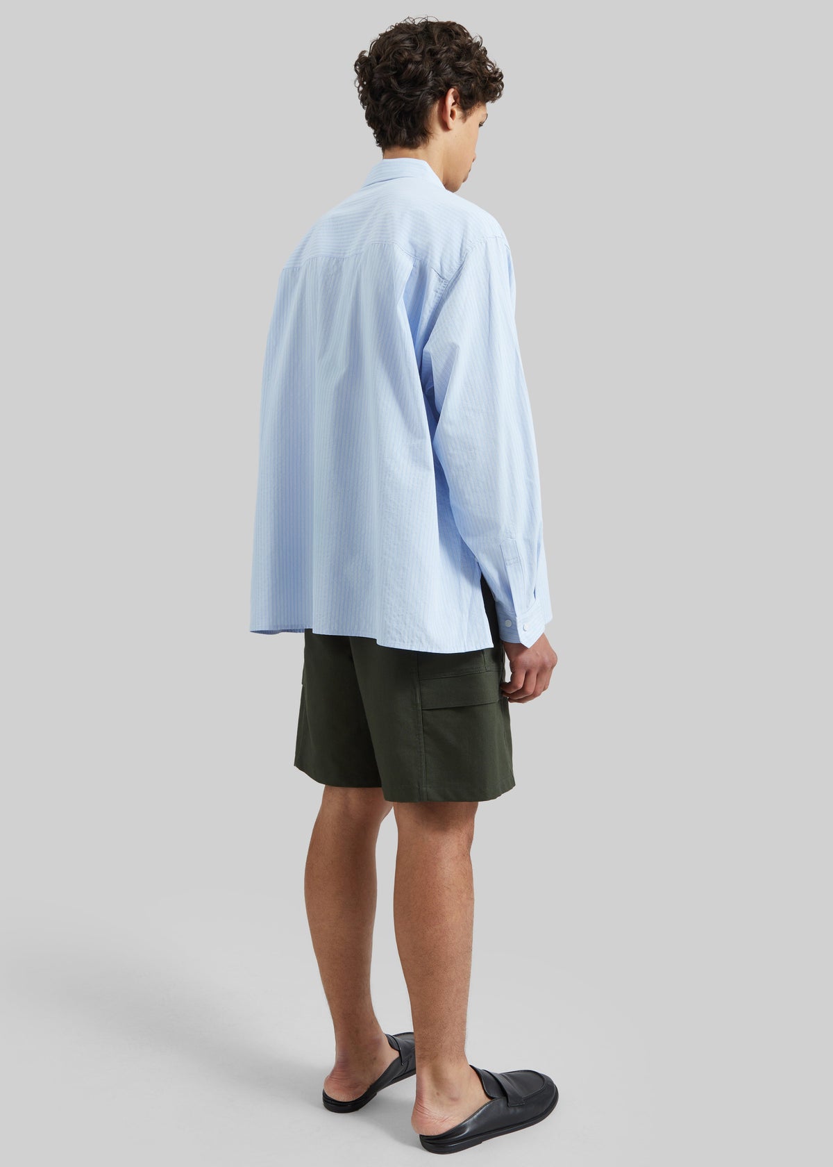 Colhame Adjustable Hem Shirt - Blue/White Stripe – view 8 of 8