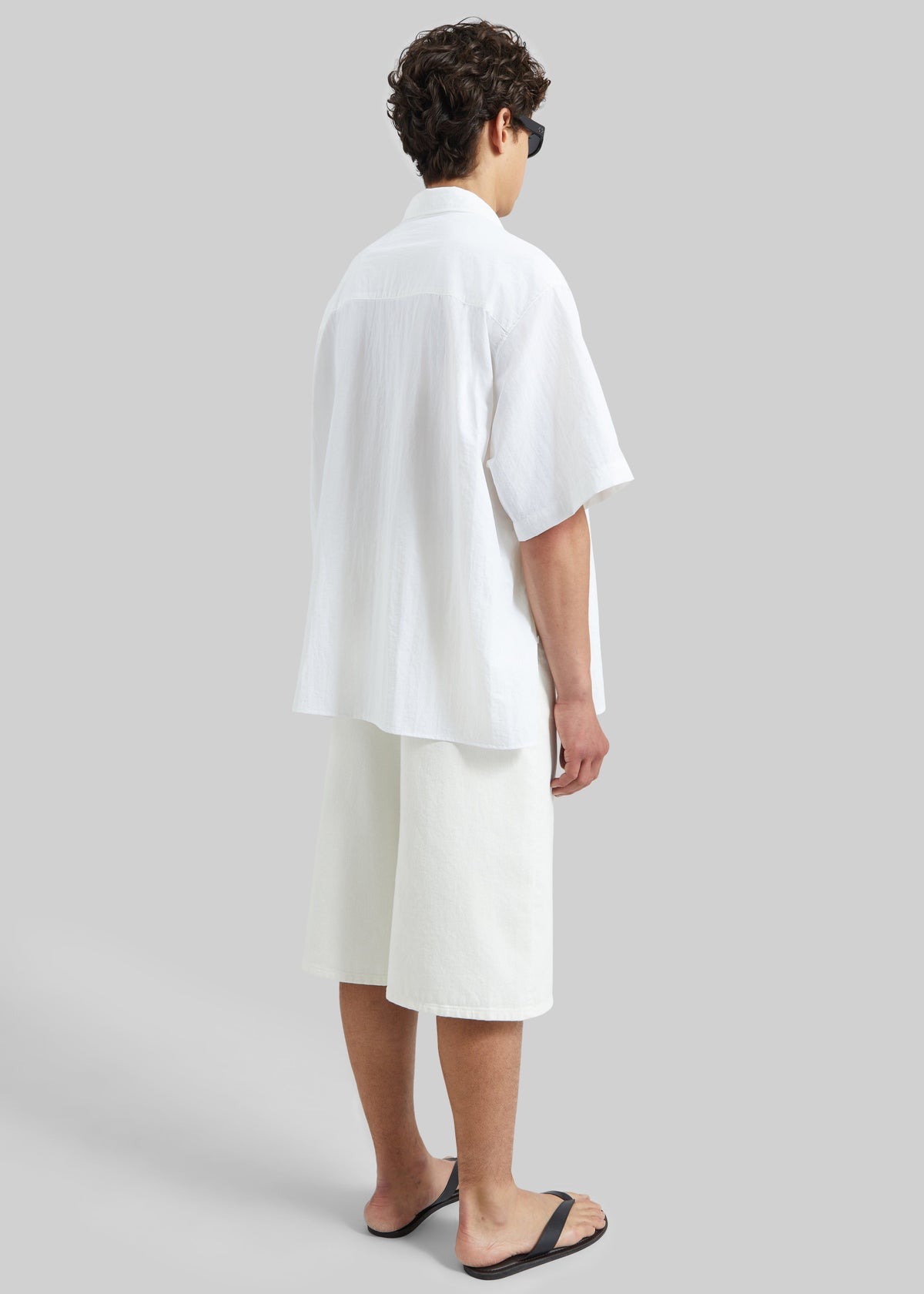 Colhame Adjustable Hem Short Sleeve Shirt - White – view 7 of 8