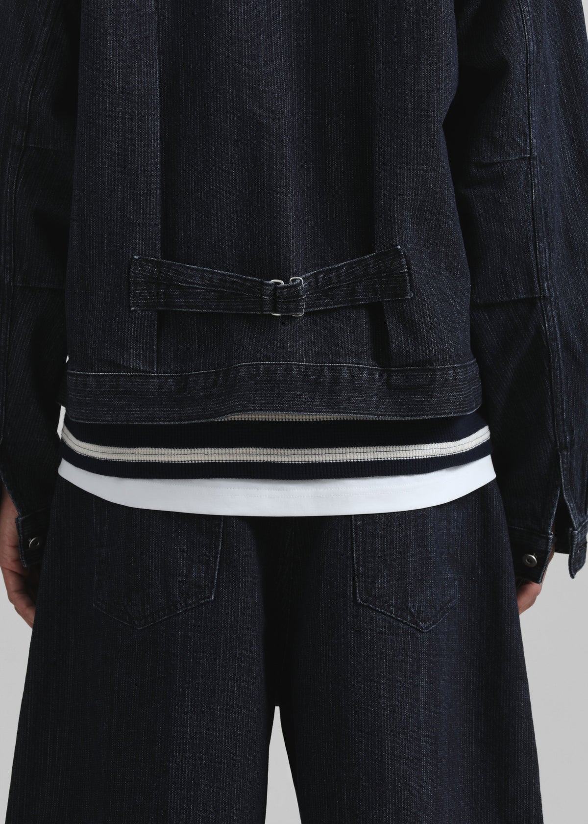 Colville Pinstripe Denim Work Jacket - Dark Wash – view 5 of 8