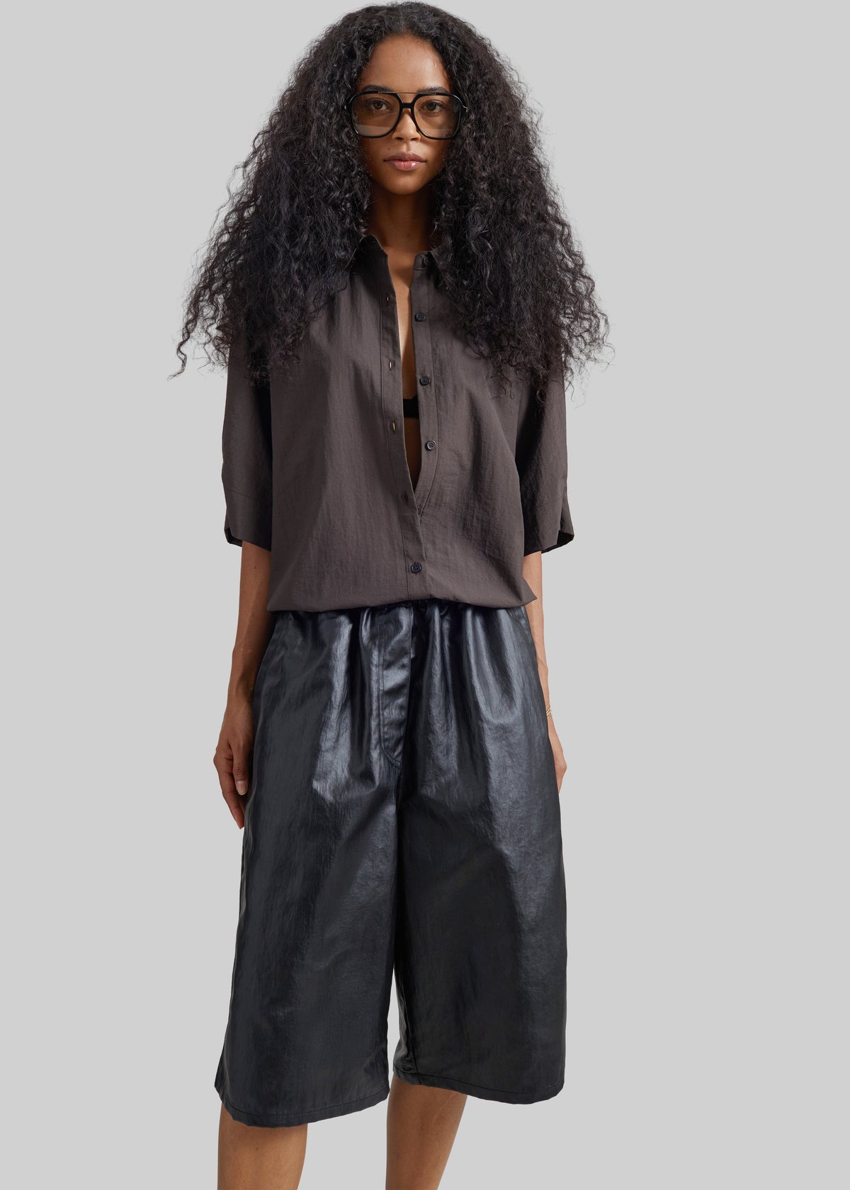 Comporta Drawstring Shirt - Brown – view 3 of 9