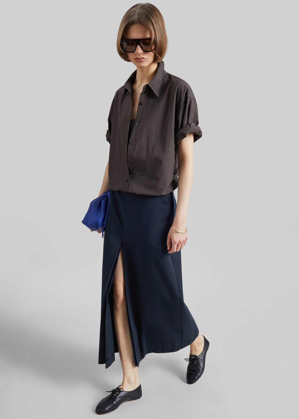 Comporta Drawstring Shirt - Brown – view 2 of 9