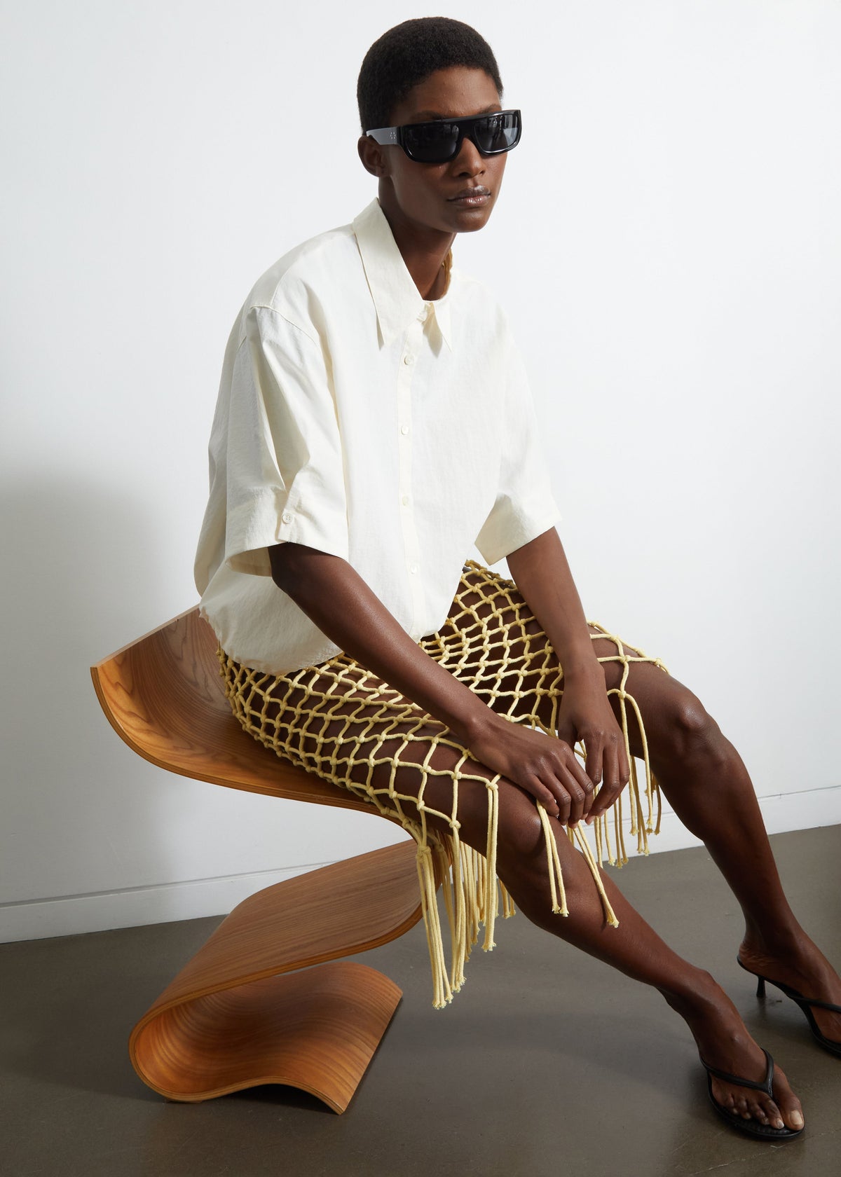 Comporta Drawstring Shirt - Cream – view 4 of 12
