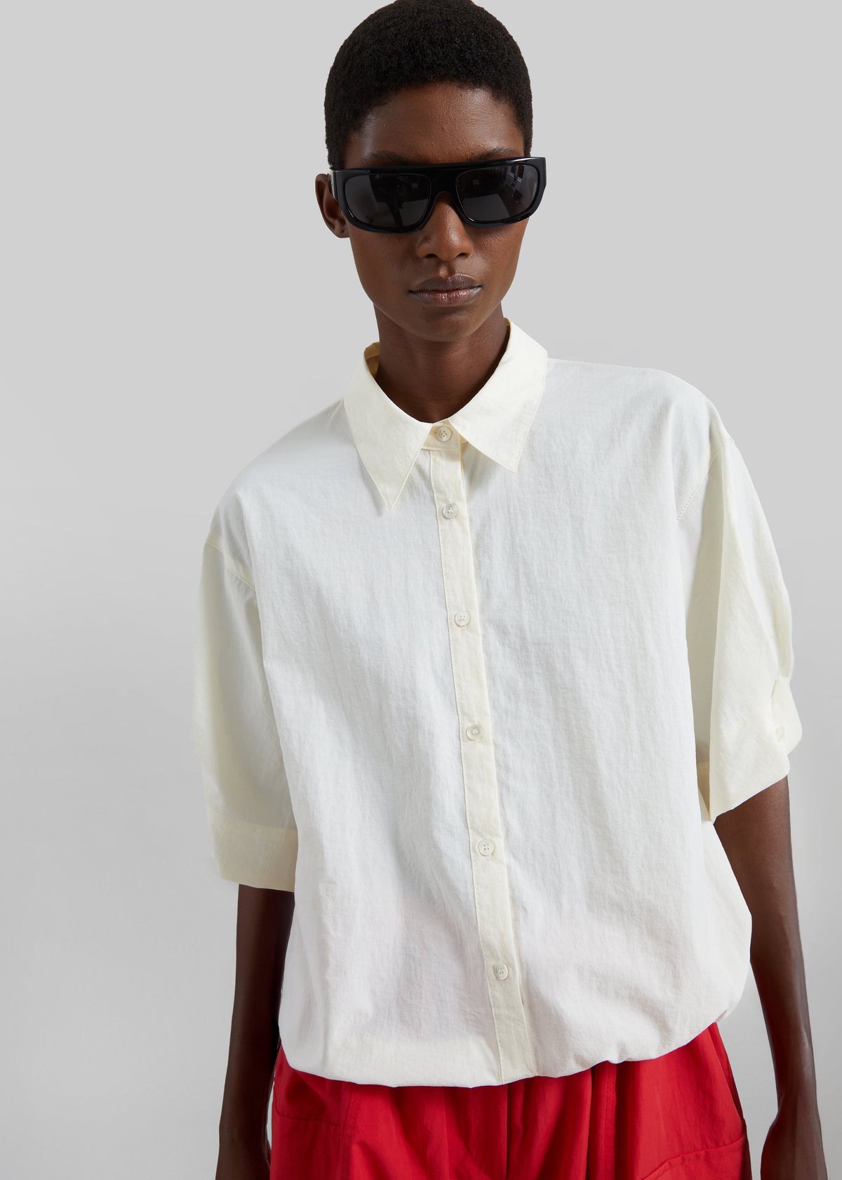 Comporta Drawstring Shirt - Cream – view 2 of 12