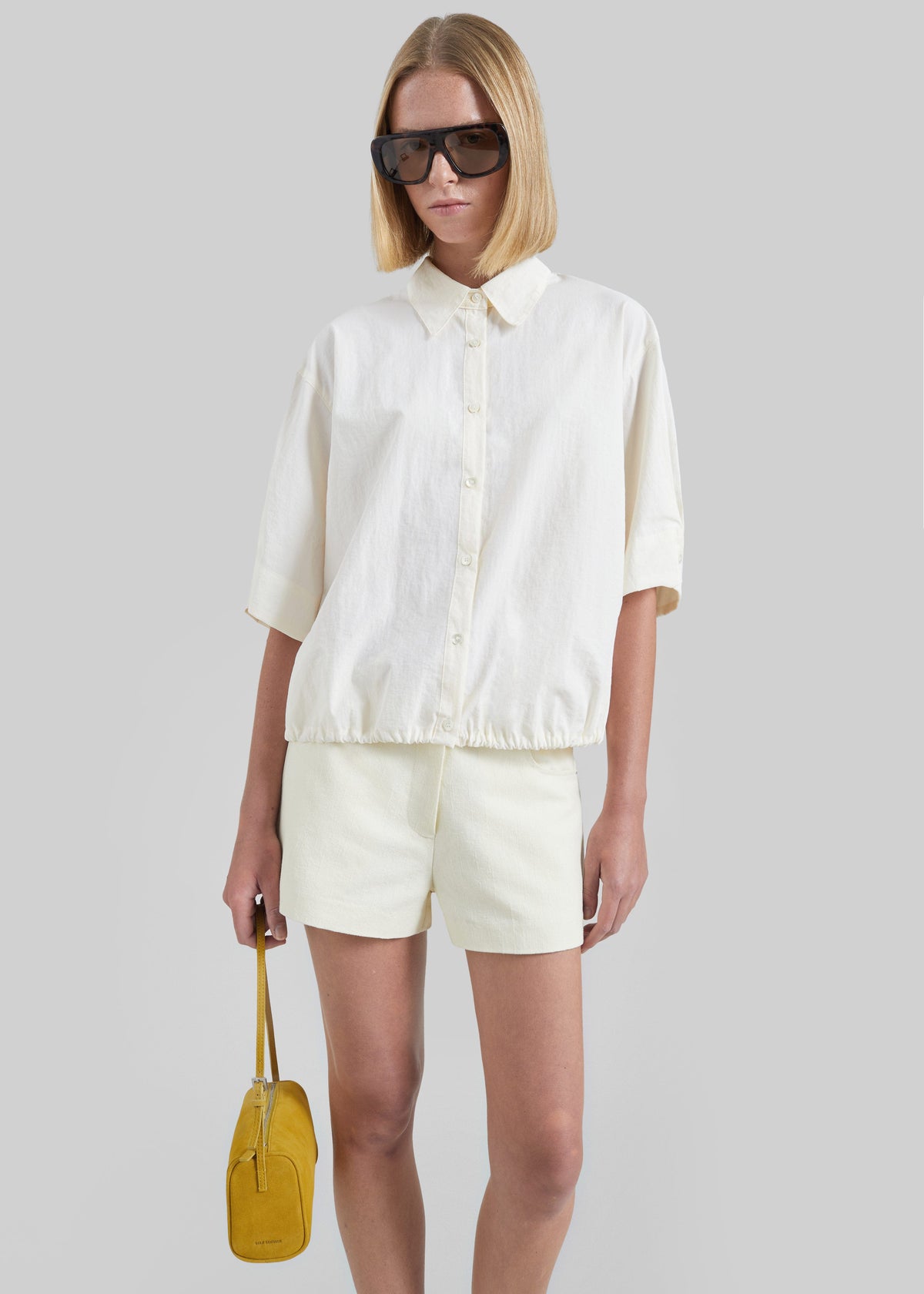 Comporta Drawstring Shirt - Cream – view 9 of 12