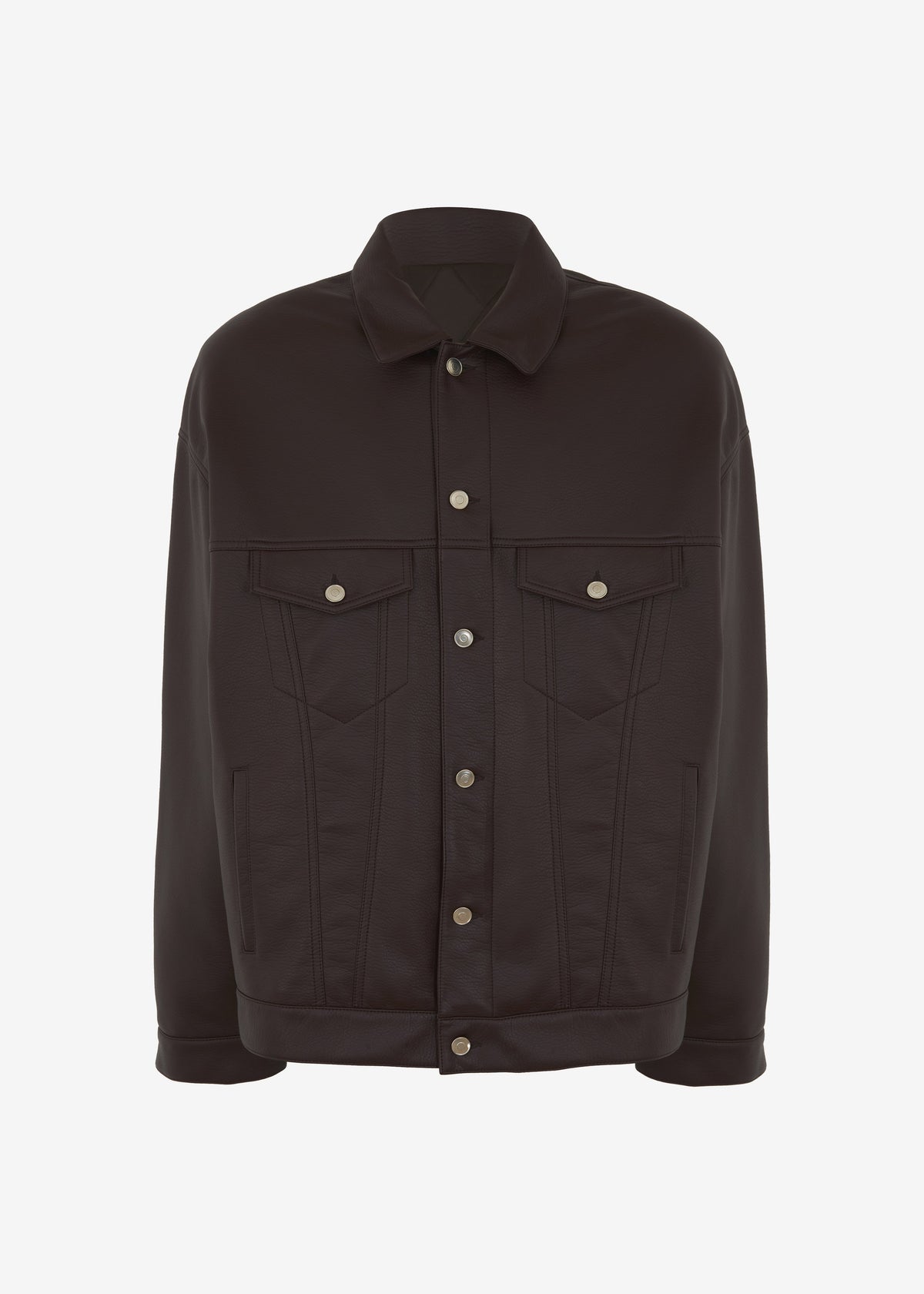 Conan Faux Leather Jacket - Burgundy – view 8 of 8