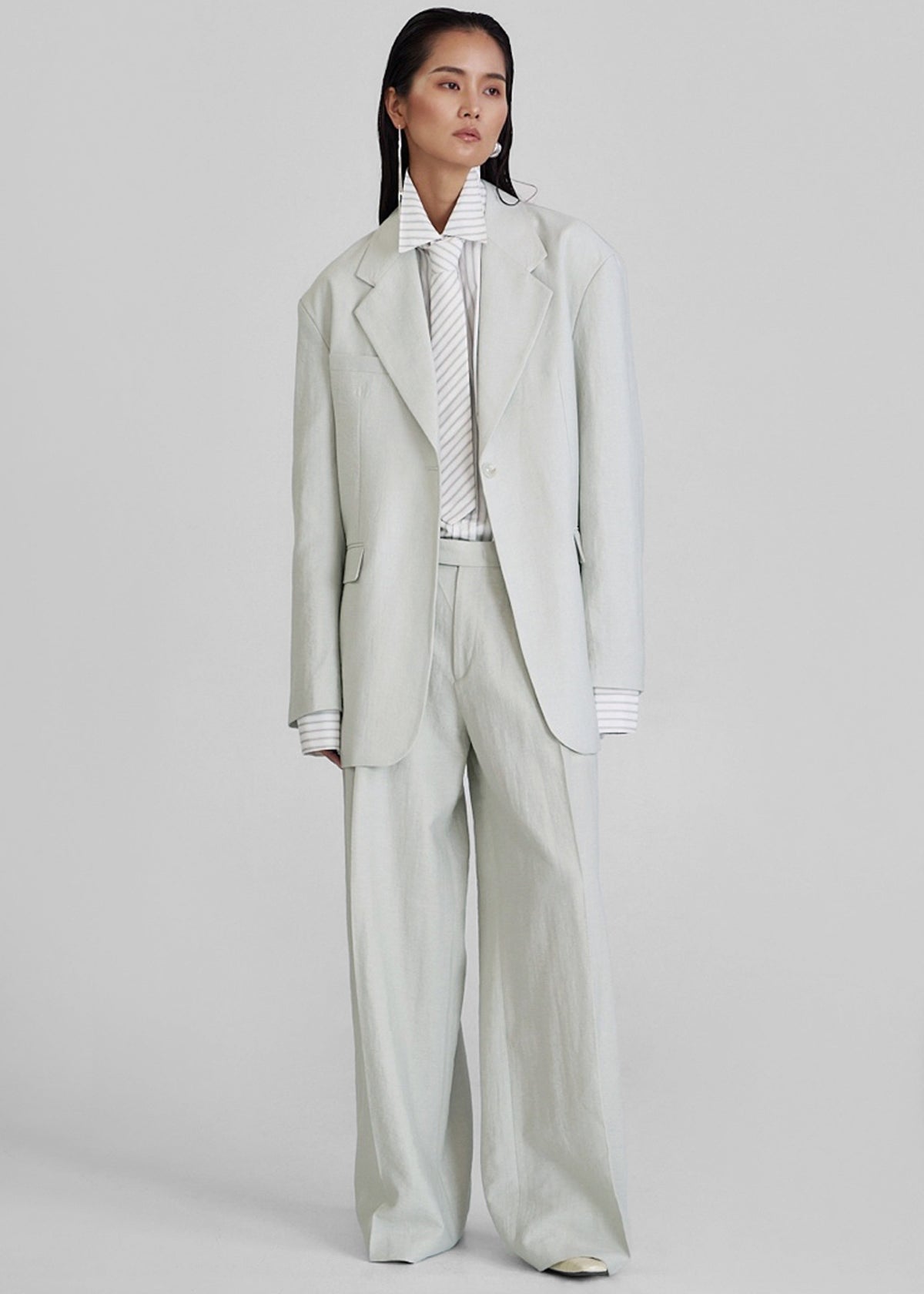 Connahy Tie Neck Shirt - White – view 7 of 9