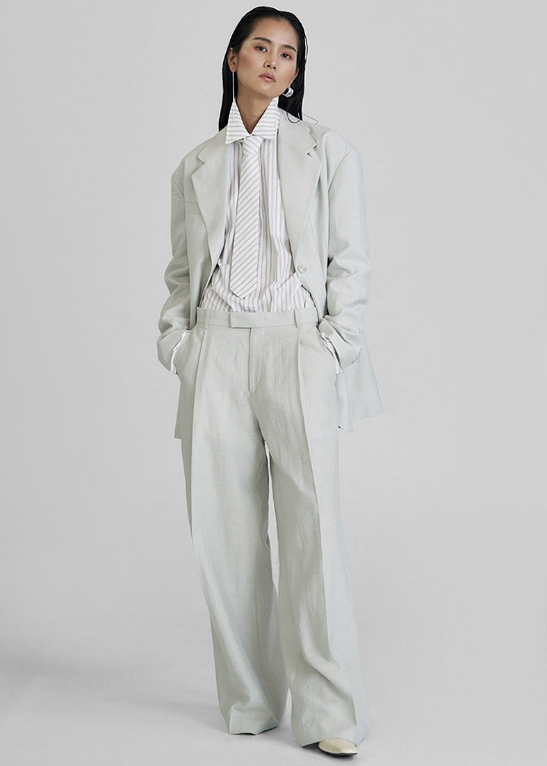 Connahy Tie Neck Shirt - White – view 8 of 9