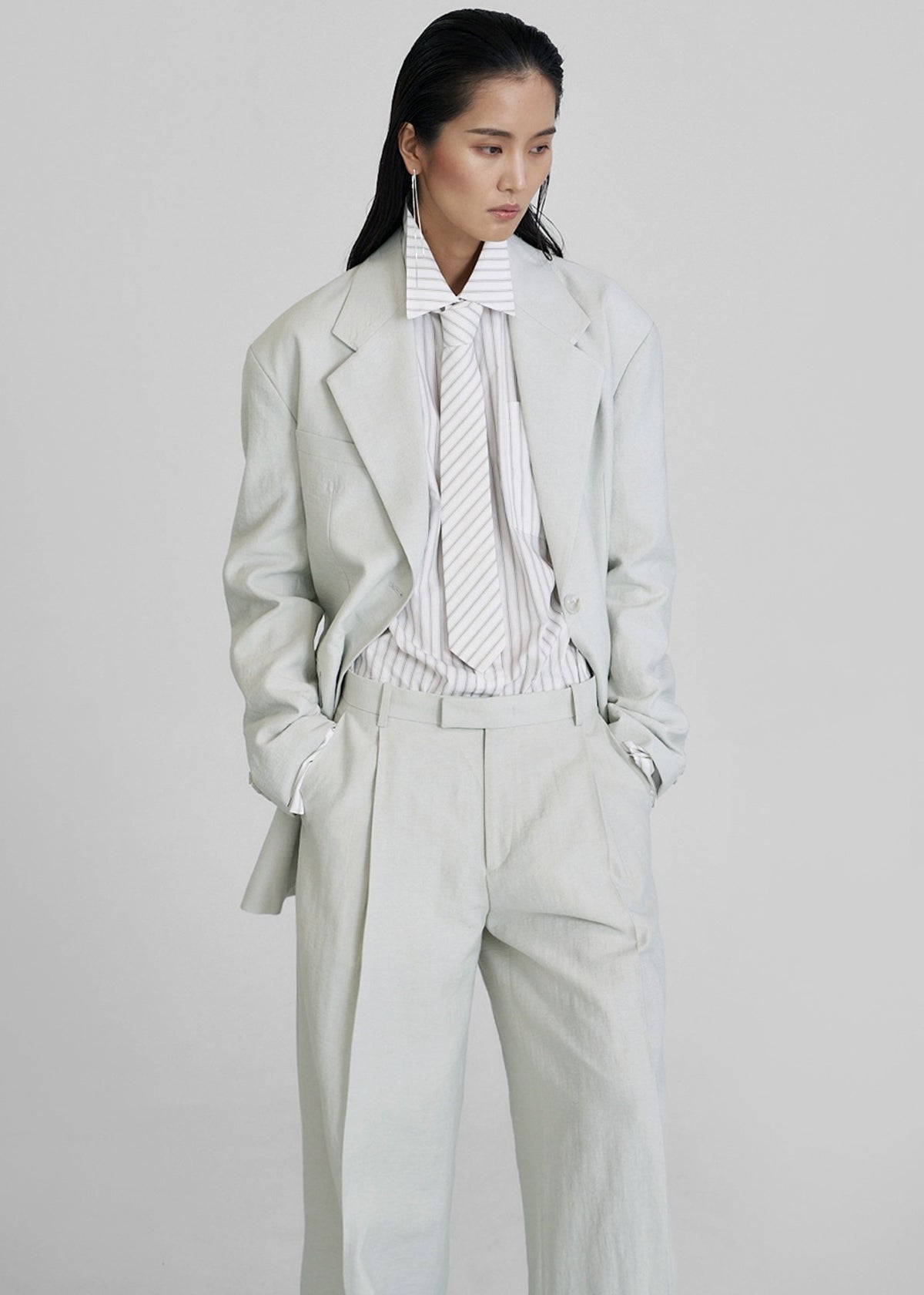 Connahy Tie Neck Shirt - White – view 2 of 9