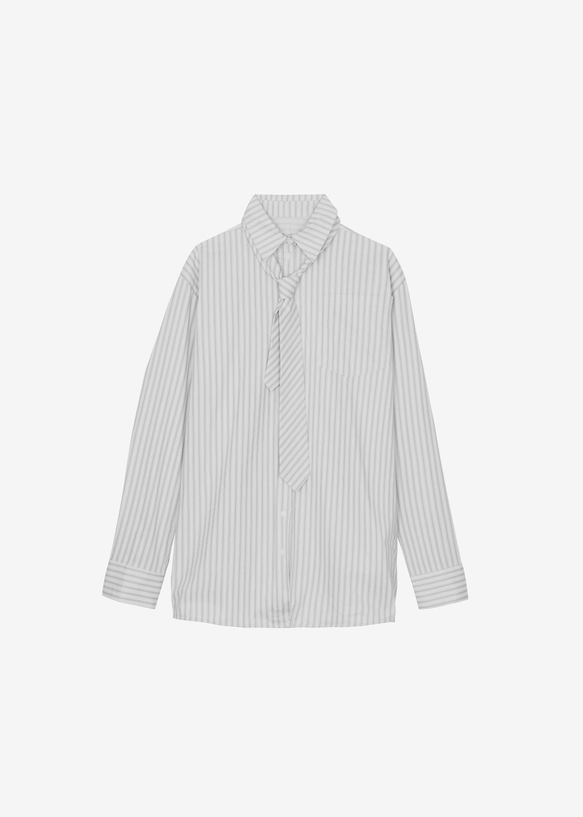 Connahy Tie Neck Shirt - White – view 9 of 9