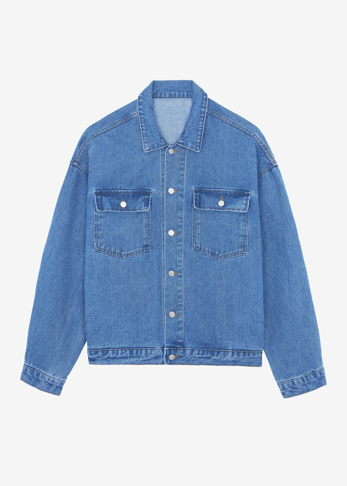 Connor Oversized Denim Jacket - Medium Wash – view 7 of 7