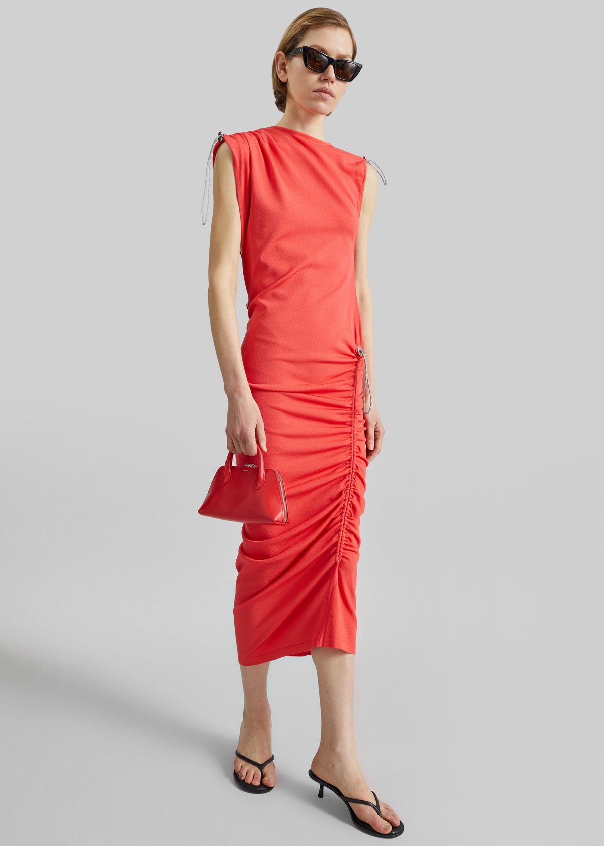 Coperni Adjustable Knit Dress - Red – view 3 of 7