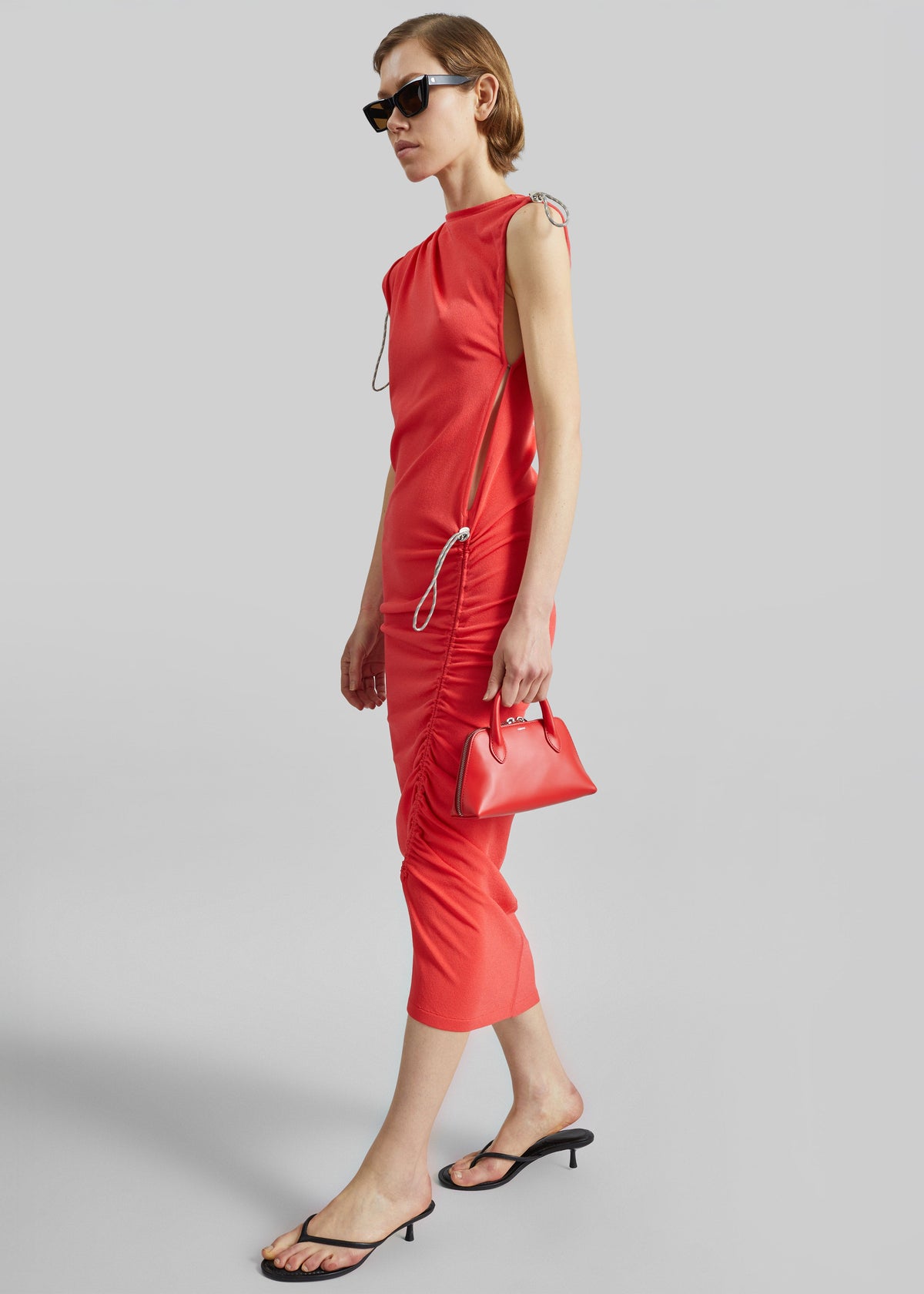 Coperni Adjustable Knit Dress - Red – view 5 of 7