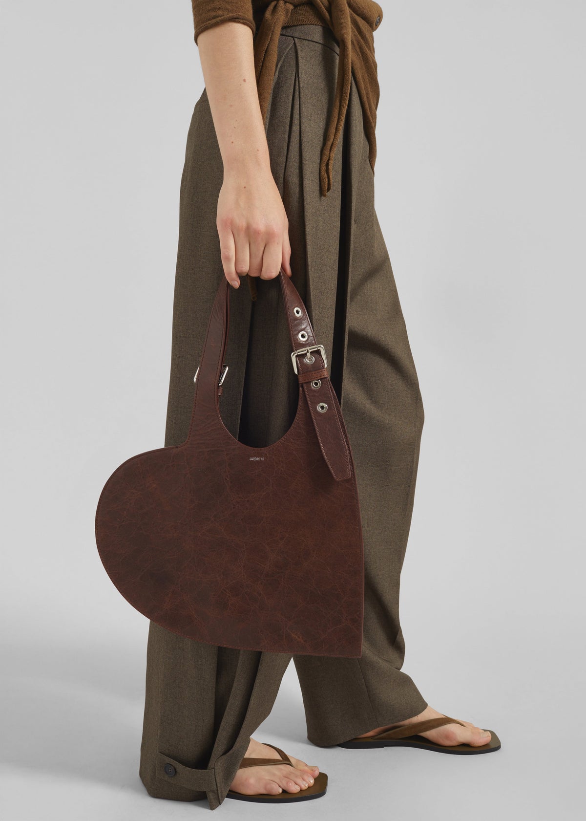 Coperni Belt Heart Tote Bag - Brown – view 2 of 4