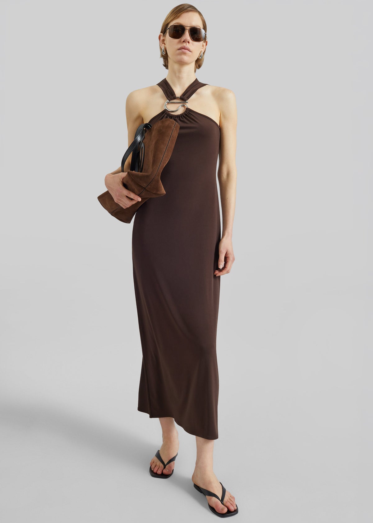 Coperni C Logo Crossed Dress - Brown – view 1 of 1