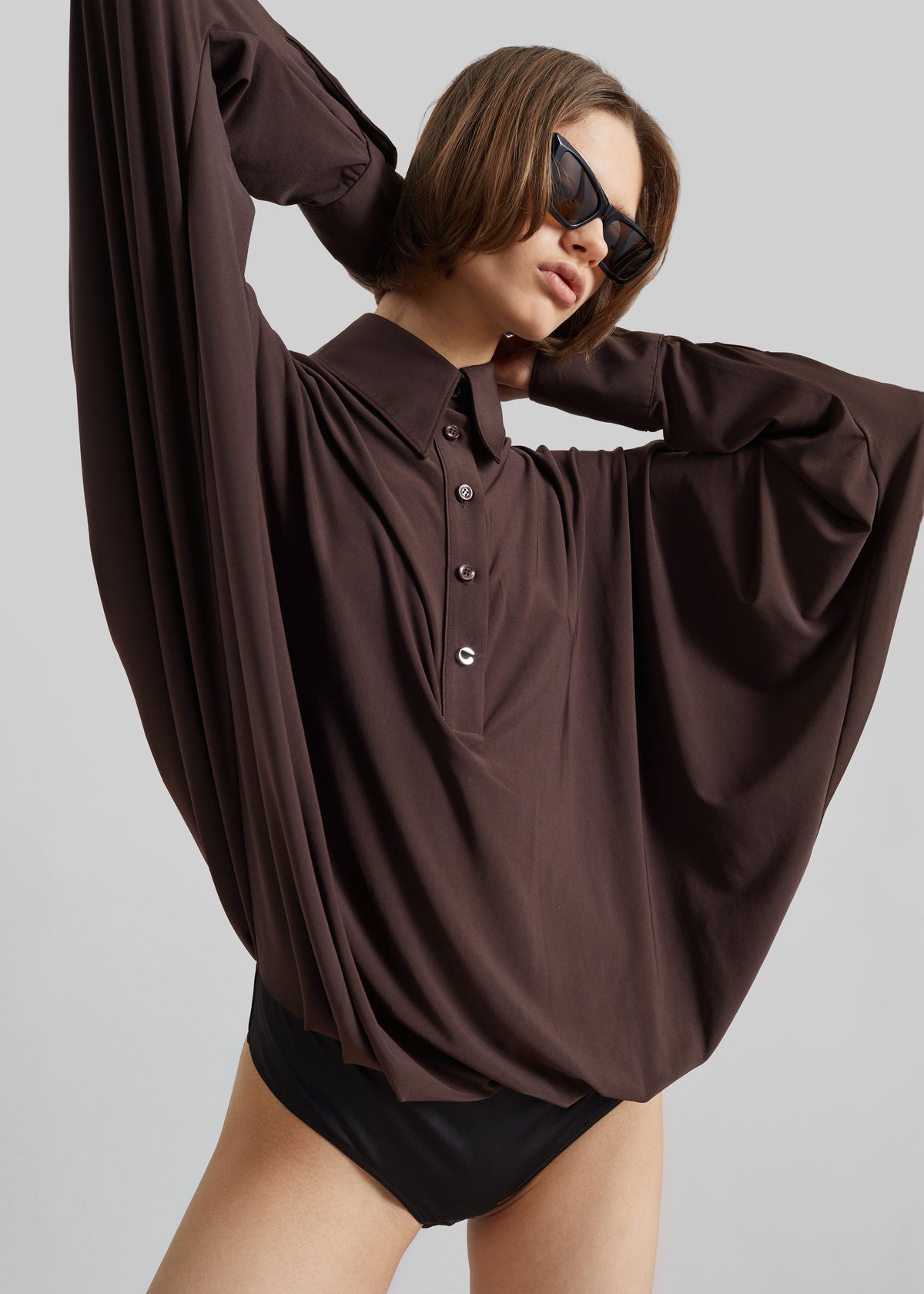 Coperni Draped Boxy Body - Brown – view 5 of 7