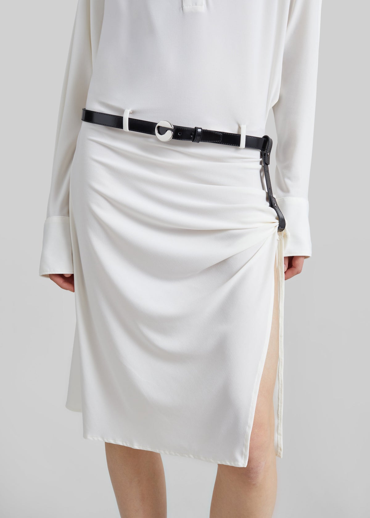 Coperni Draped Boxy Suspended Dress - White – view 2 of 5
