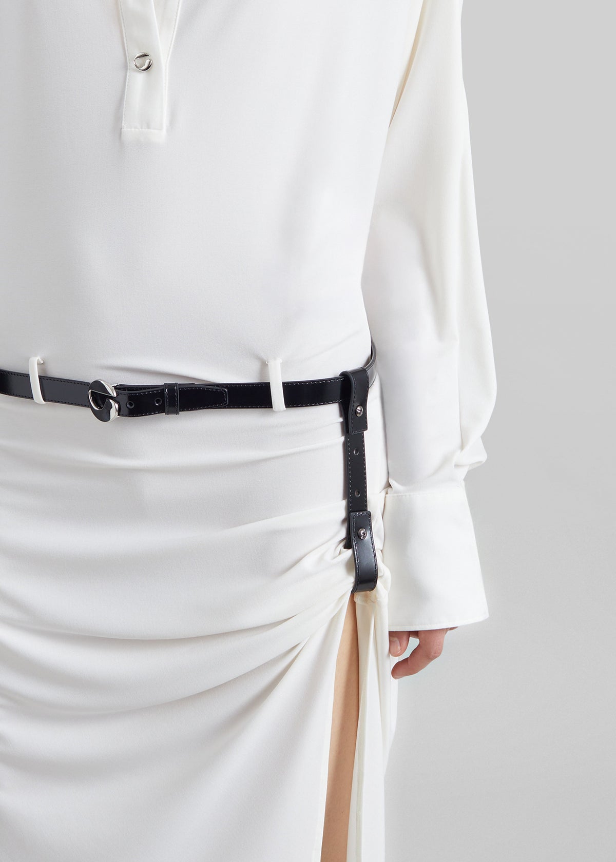 Coperni Draped Boxy Suspended Dress - White – view 4 of 5