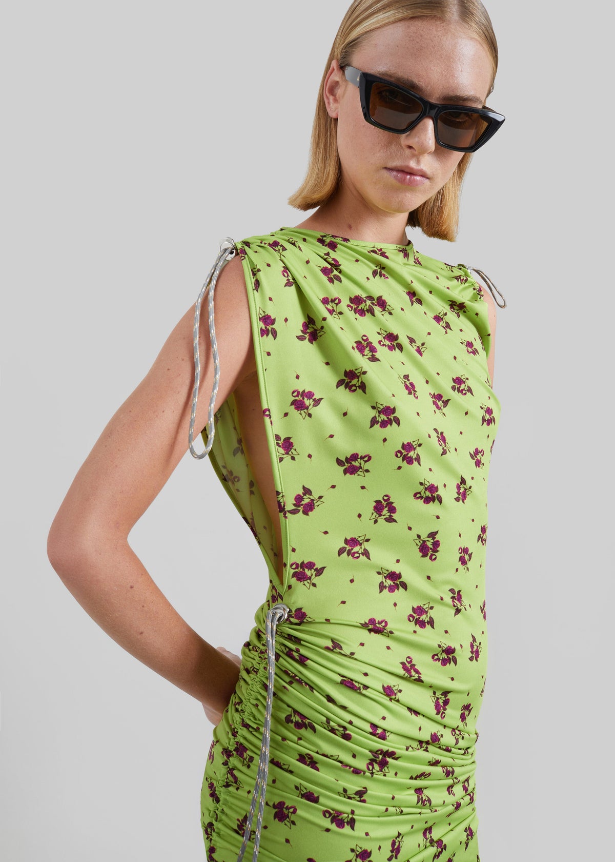 Coperni Printed Adjustable Dress - Green – view 2 of 8