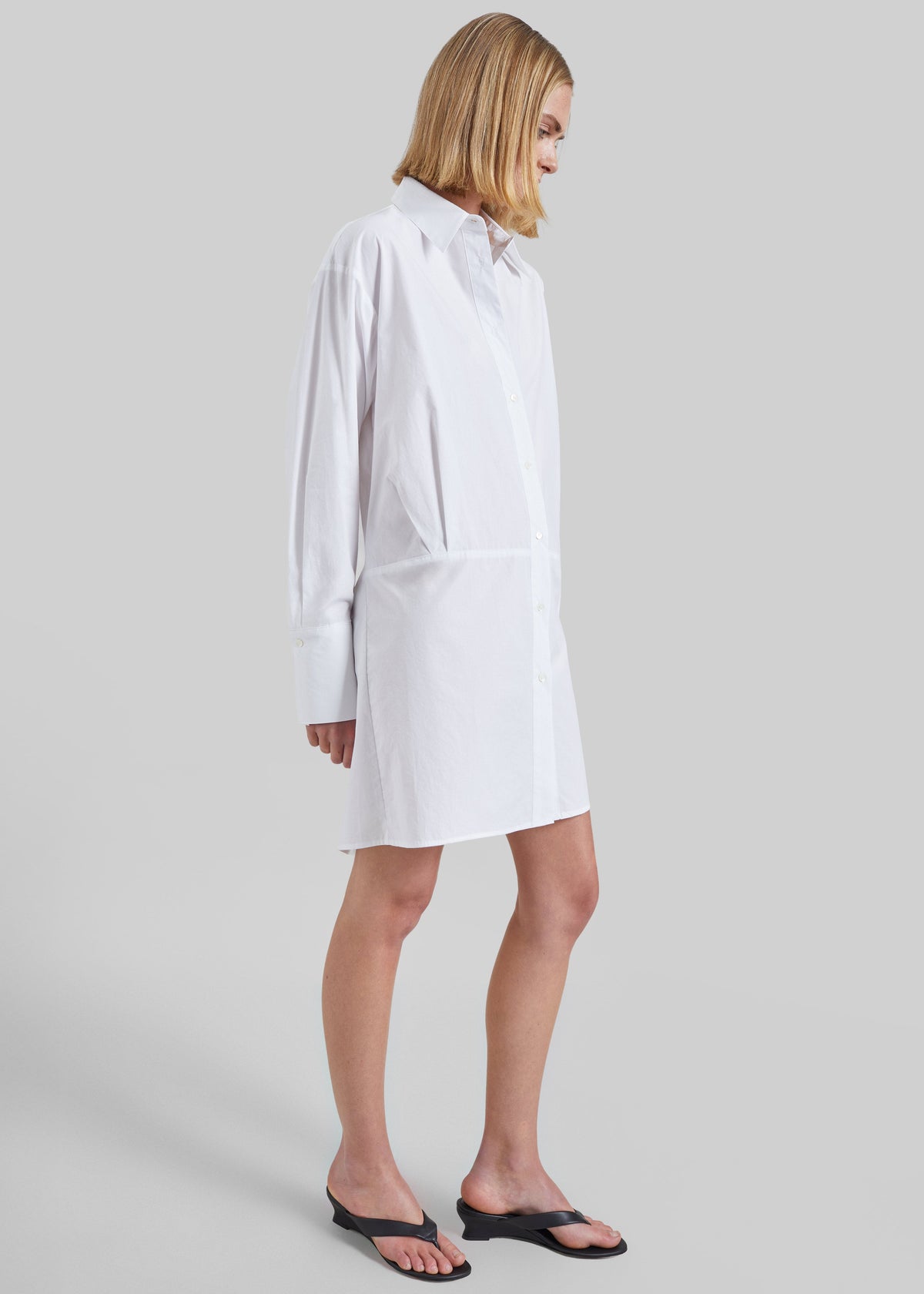 Corella Adjustable Back Shirt Dress - White – view 2 of 7
