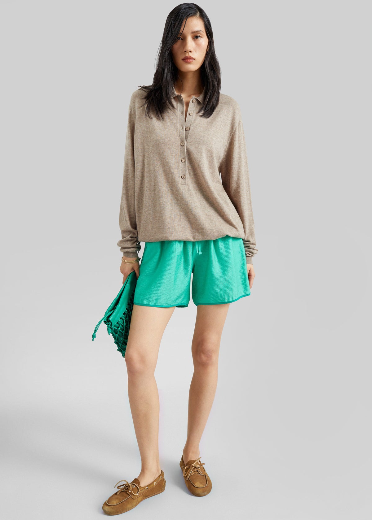 Coria Boxer Shorts - Green Stripe – view 1 of 8