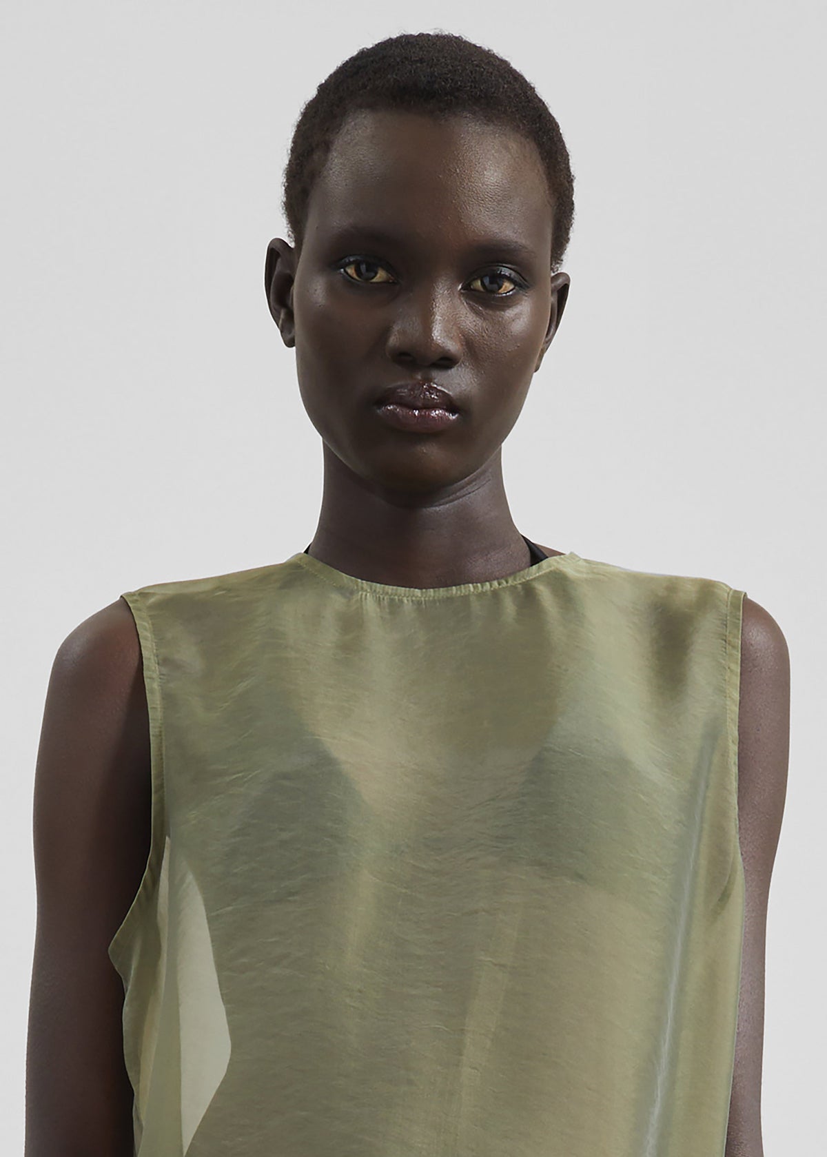Corindi Sheer Organza Dress - Olive – view 6 of 9