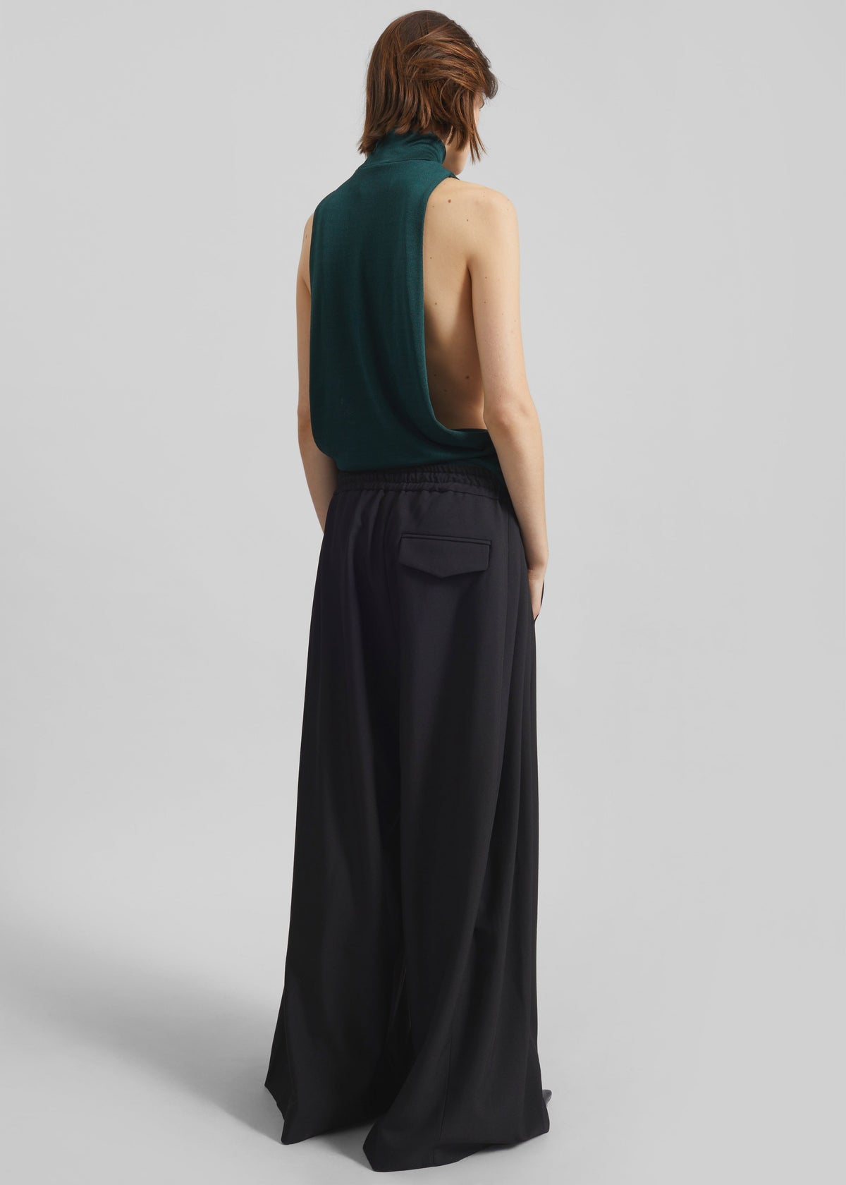 Corlen Pleated Wide Pants - Black – view 8 of 9