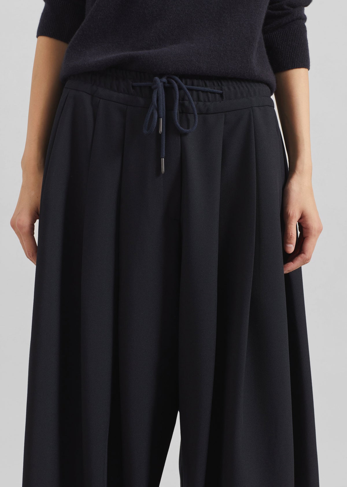Corlen Pleated Wide Pants - Dark Navy – view 6 of 9
