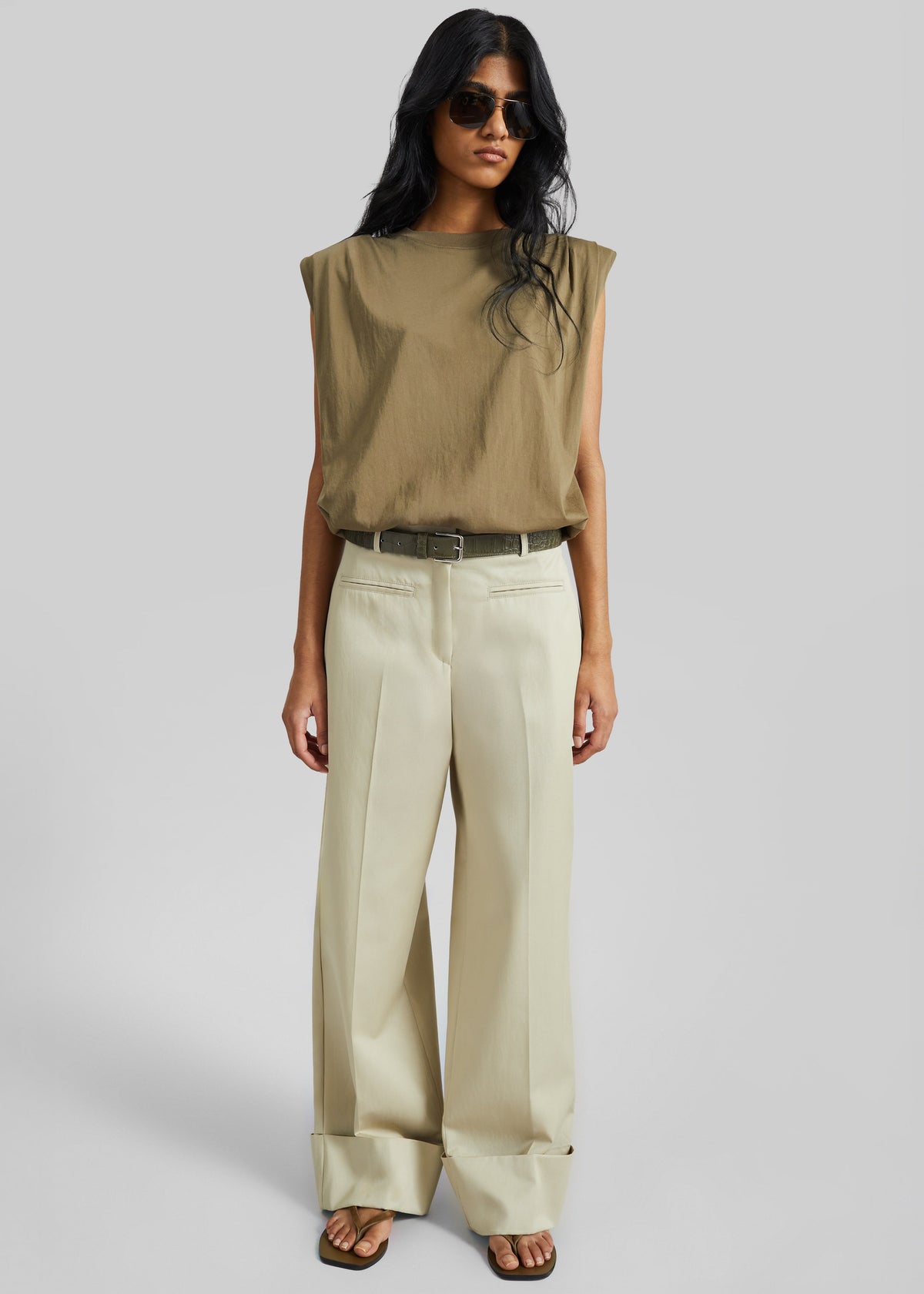 Corris Straight Cuff Trousers - Beige – view 3 of 7