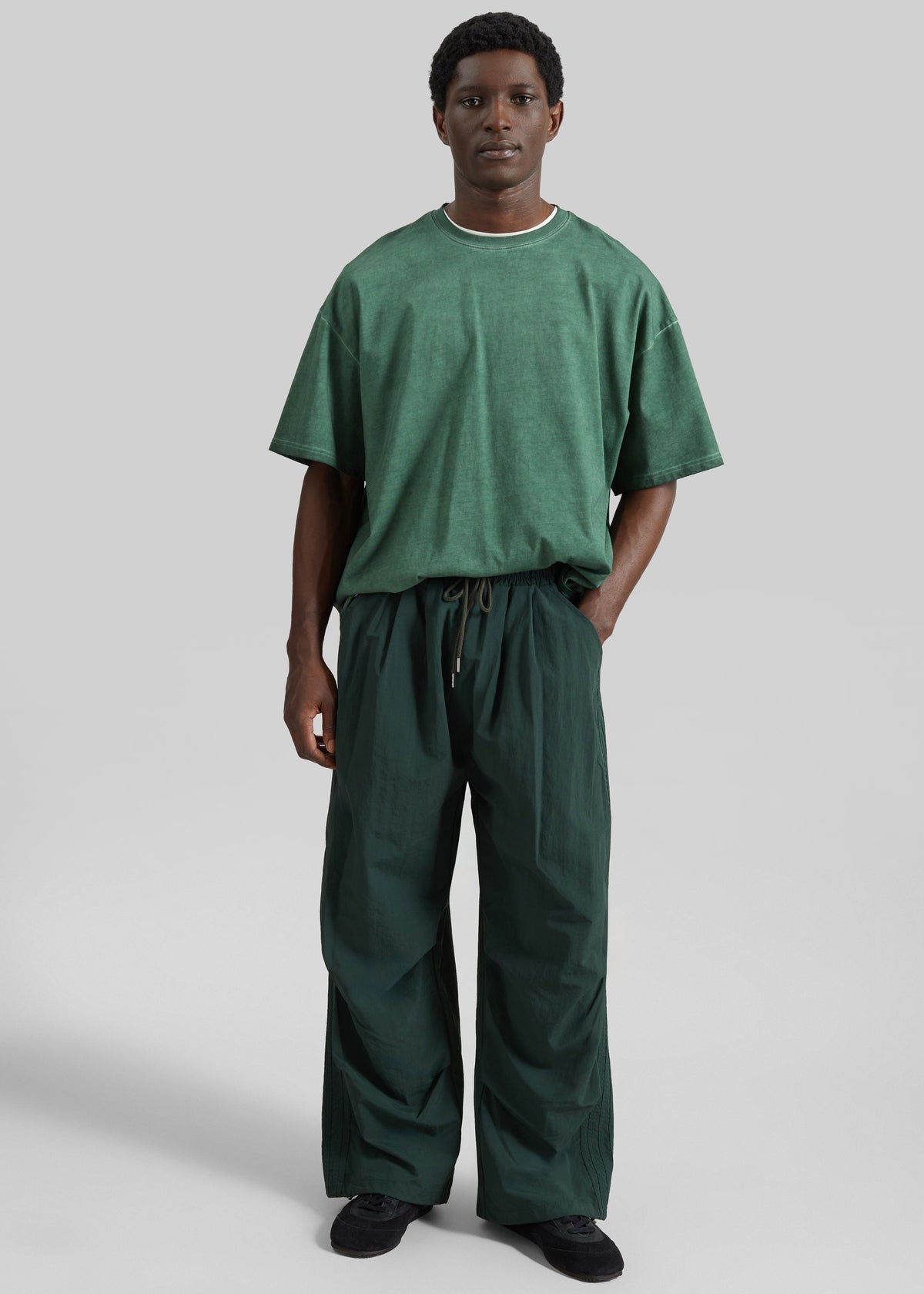Craig Drawstring Track Pants - Green – view 1 of 5